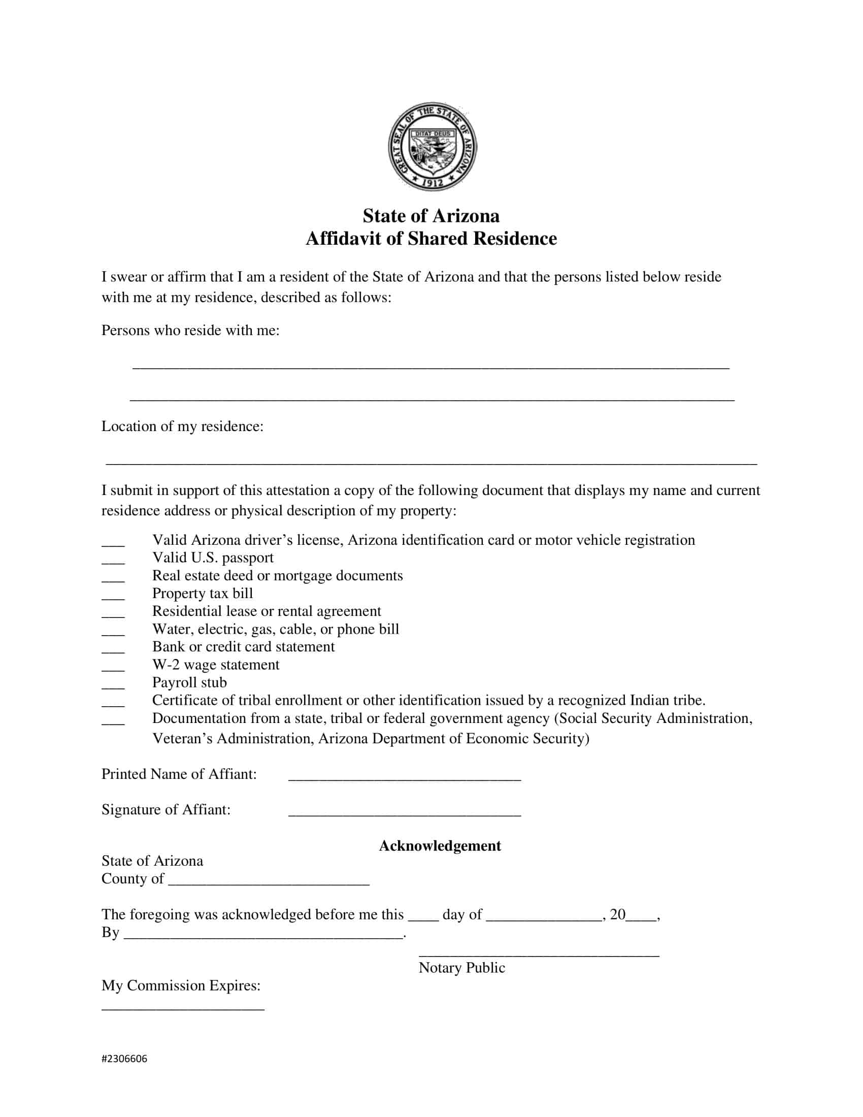 Example of Affidavit of Residence PDF Example of Affidavit of Residence PDF