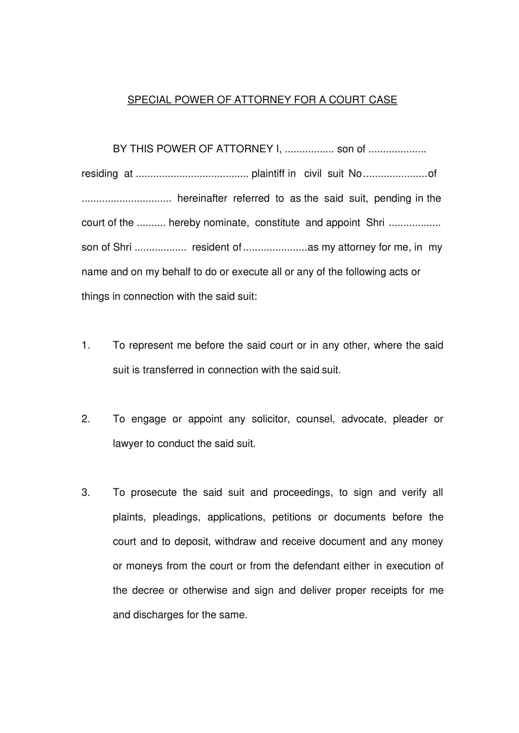 Fillable Limited Power of Attorney Template Free Fillable Limited Power of Attorney Template Free