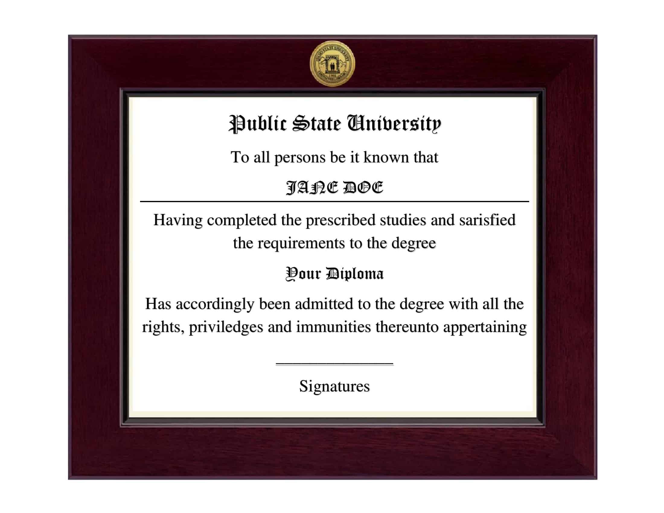 Fillable Sample Diploma Template Fillable Sample Diploma Template
