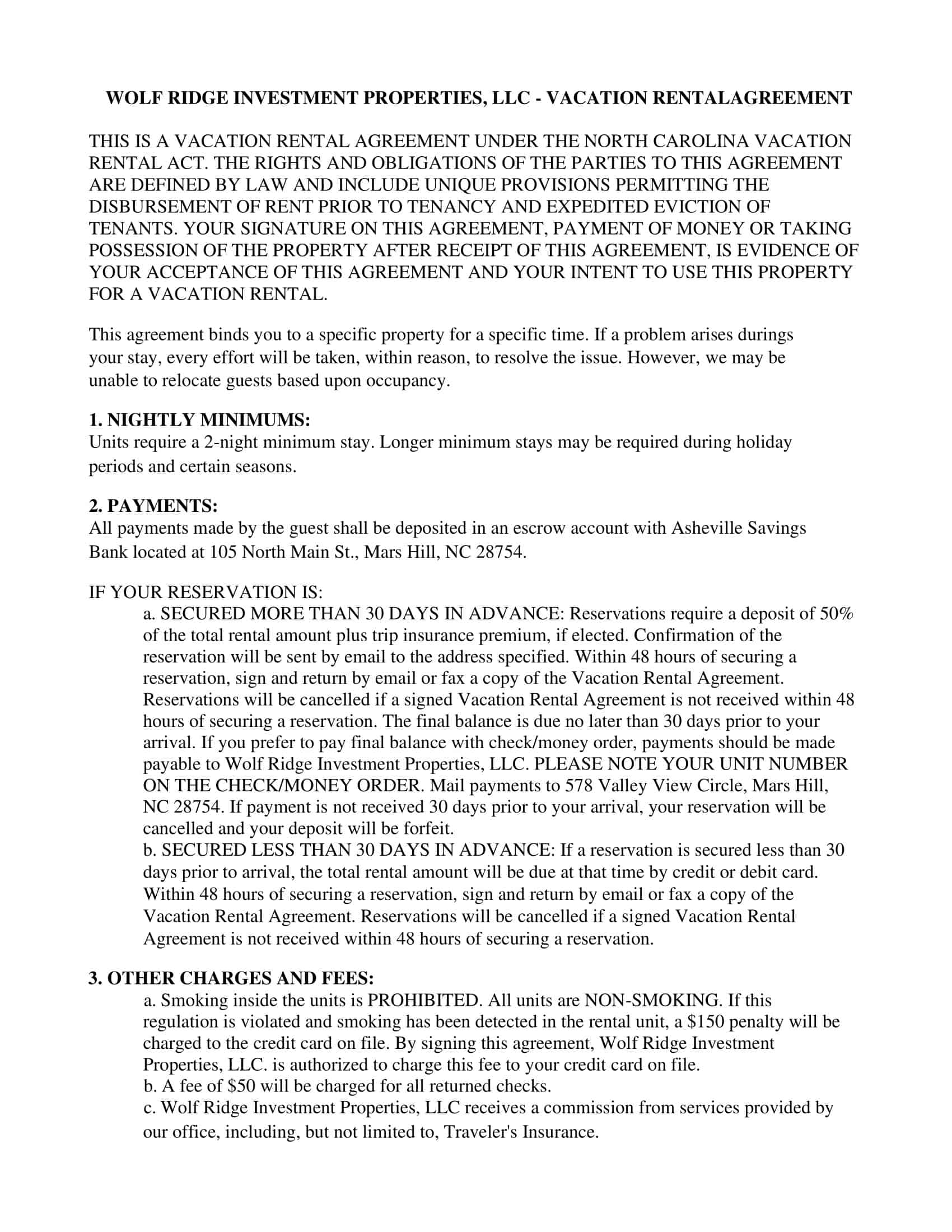 Fillable Vacation Rental Agreement PDF Fillable Vacation Rental Agreement PDF