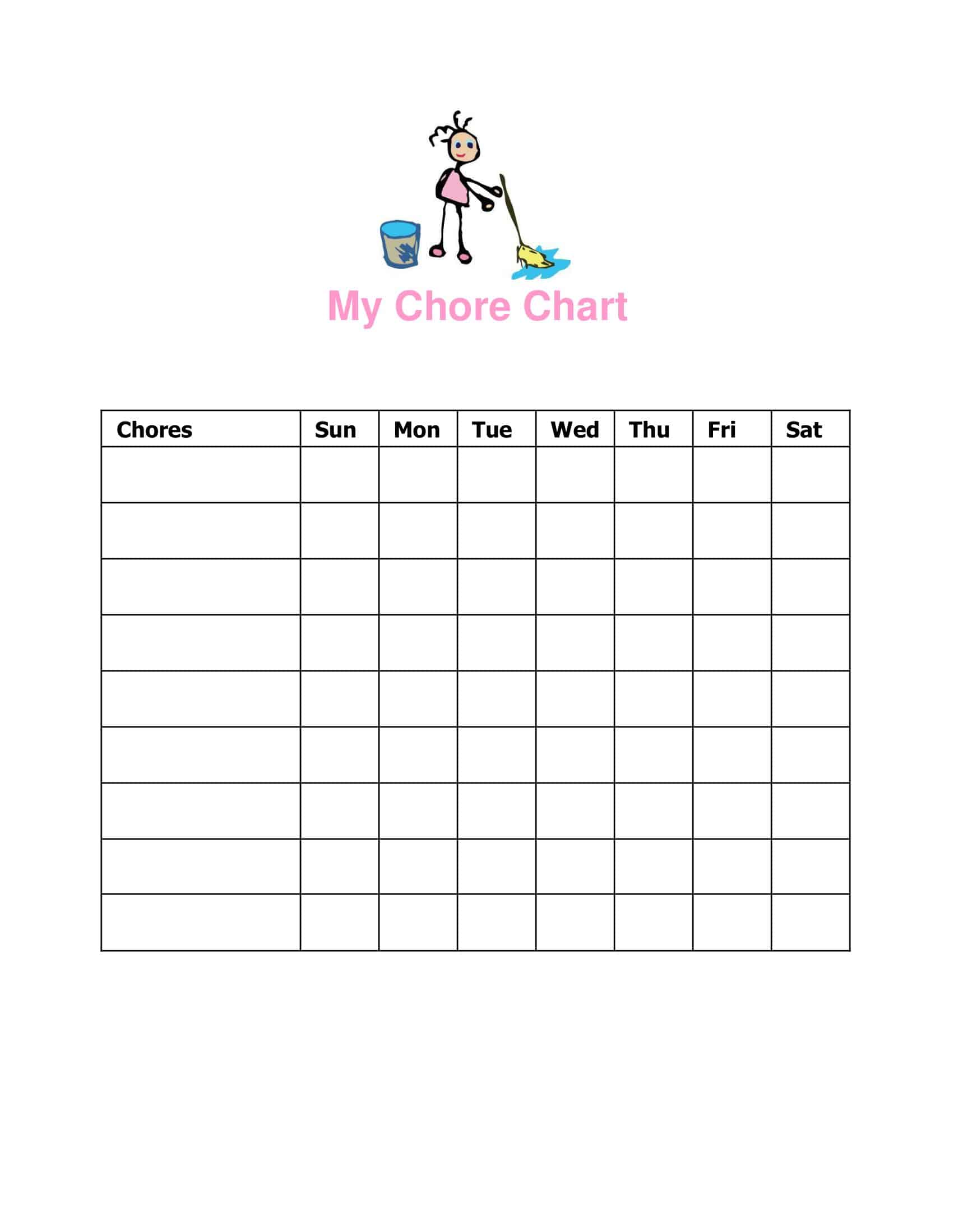 Printable Chore Chart Free Astra edu pl Printable Chore Chart Free Astra edu pl