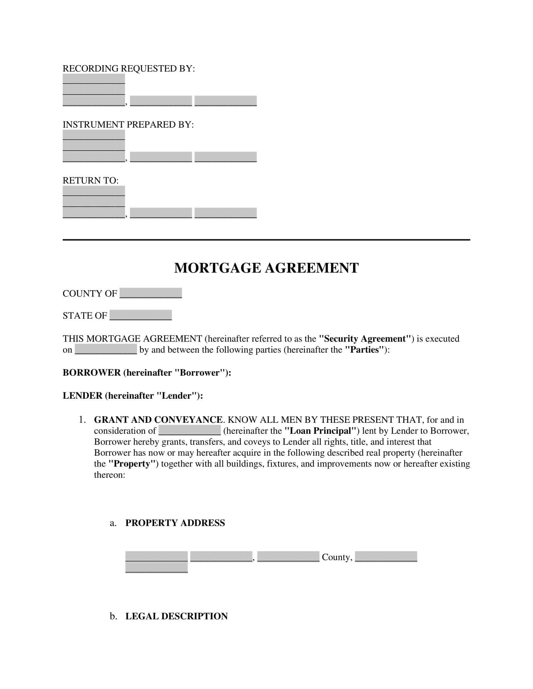 Free Blank Mortgage Deed Free Blank Mortgage Deed