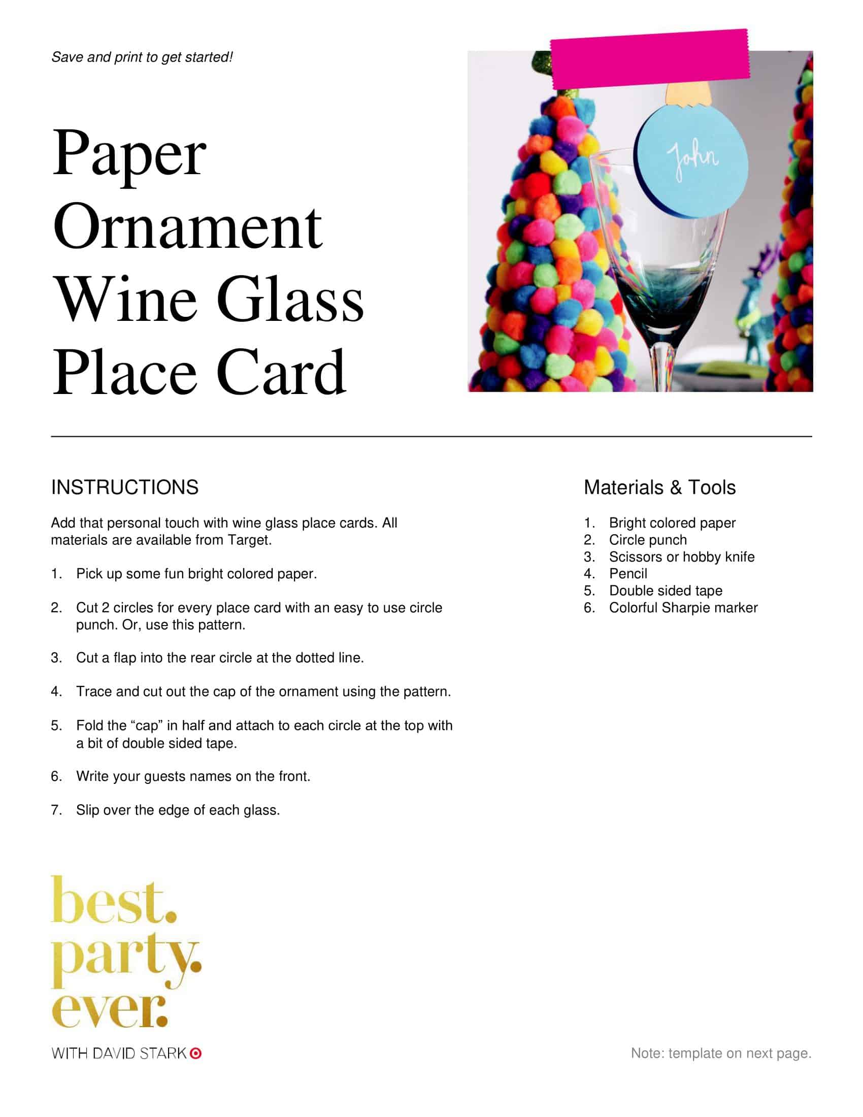 Free Downloadable Place Card Template Free Downloadable Place Card Template