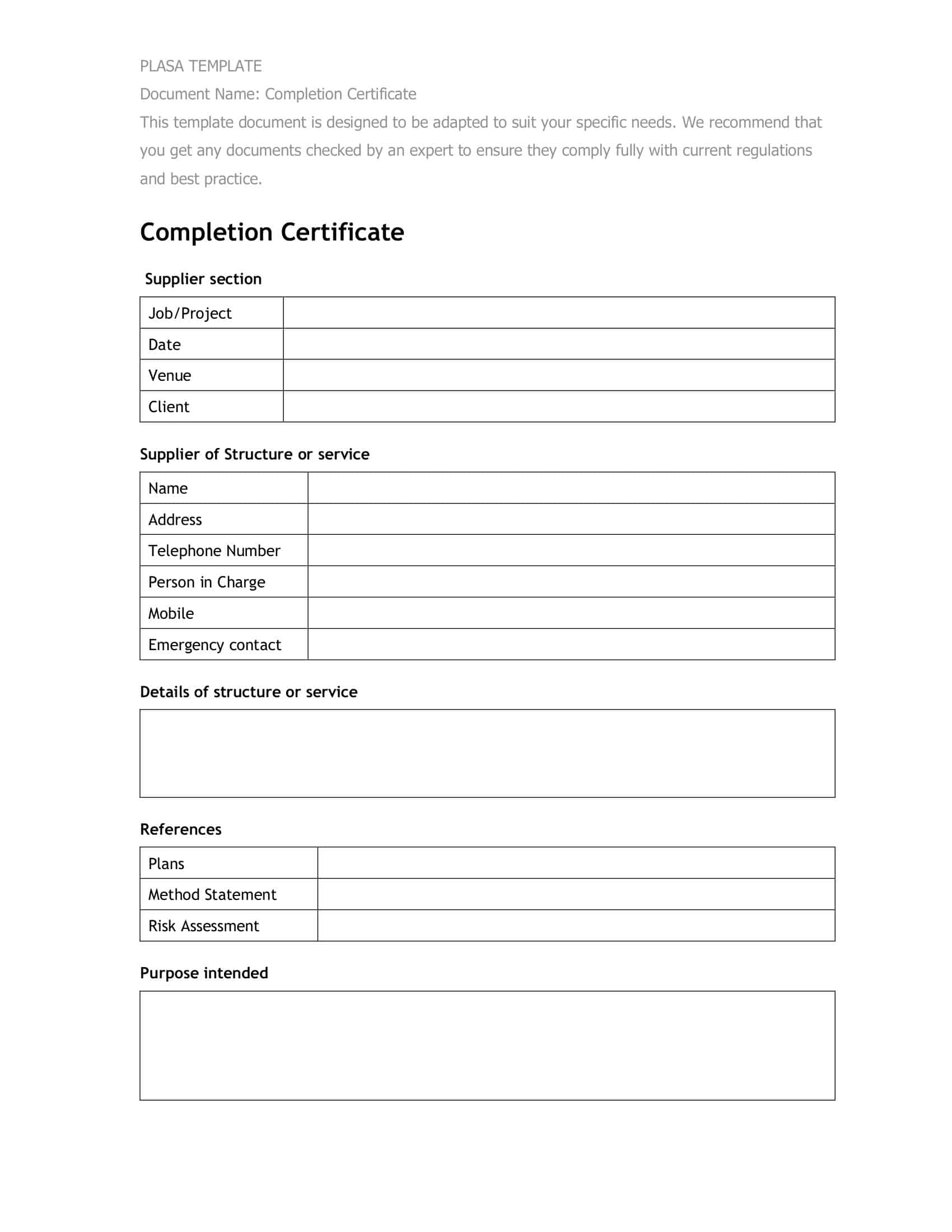 Free Editable Word Sample Certificate of Completion Free Editable Word Sample Certificate of Completion