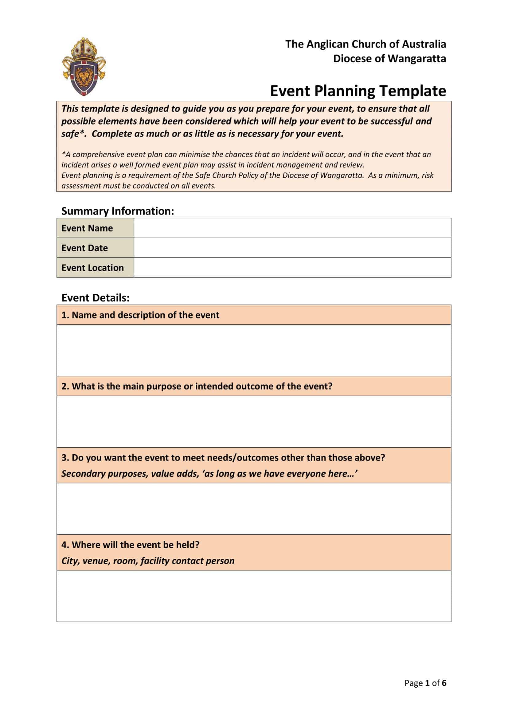 Free Event Management Template Free Event Management Template