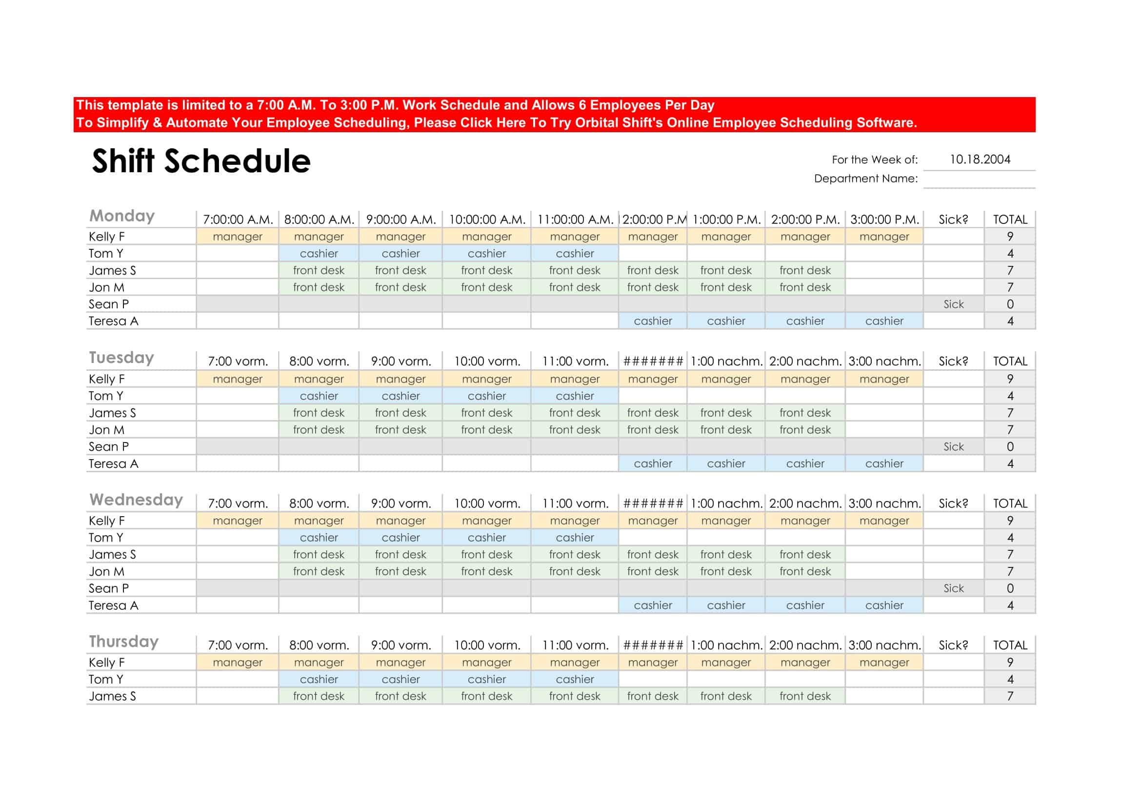 Printable Employee Schedule Template Prntbl concejomunicipaldechinu Printable Employee Schedule Template Prntbl concejomunicipaldechinu