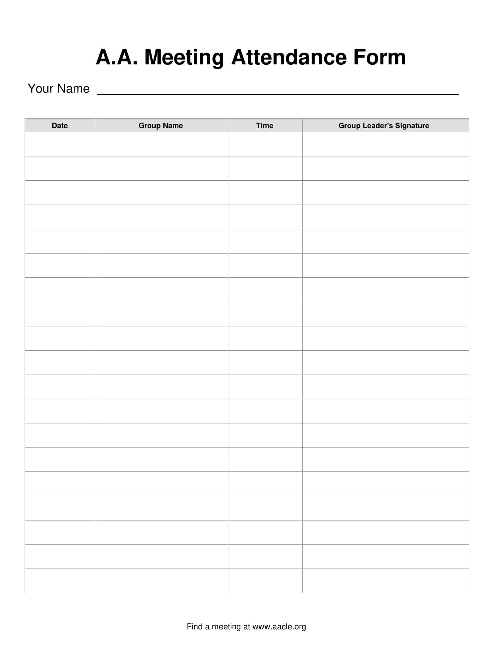 Free Printable Attendance Sheet Templates Word Excel PDF Free Printable Attendance Sheet Templates Word Excel PDF