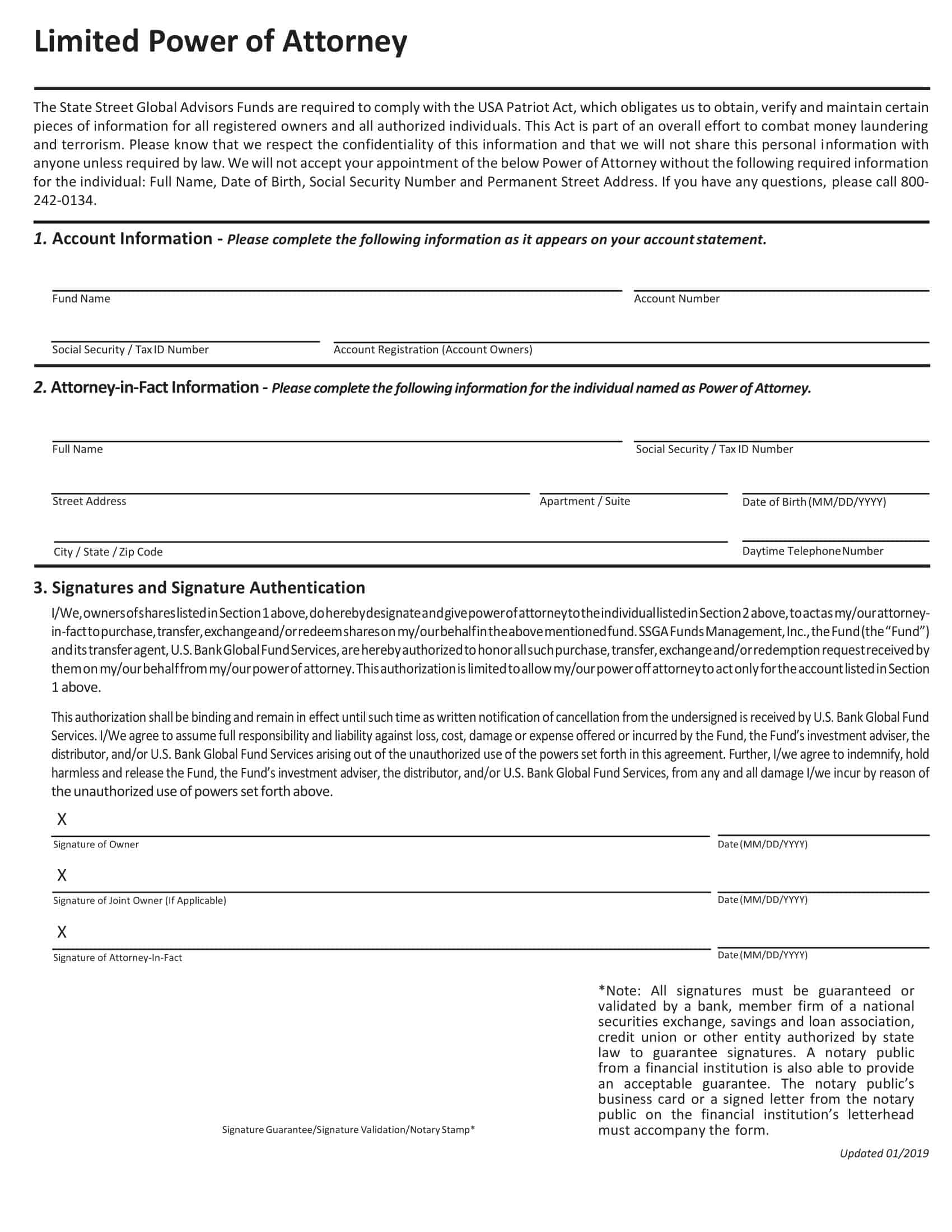 Free Limited Power of Attorney Template Fillable Free Limited Power of Attorney Template Fillable