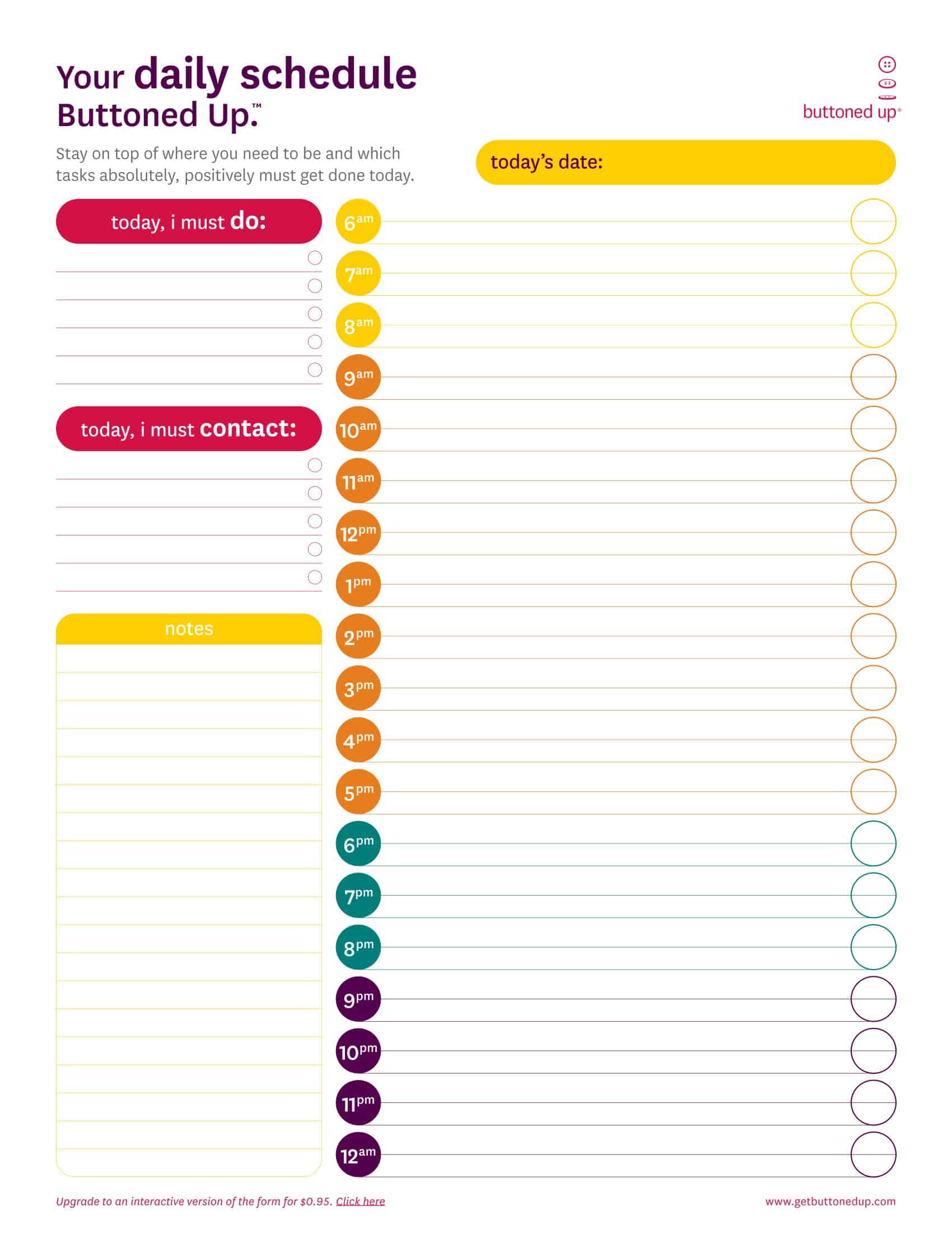 Free Printable Daily Planner Free Printable Daily Planner