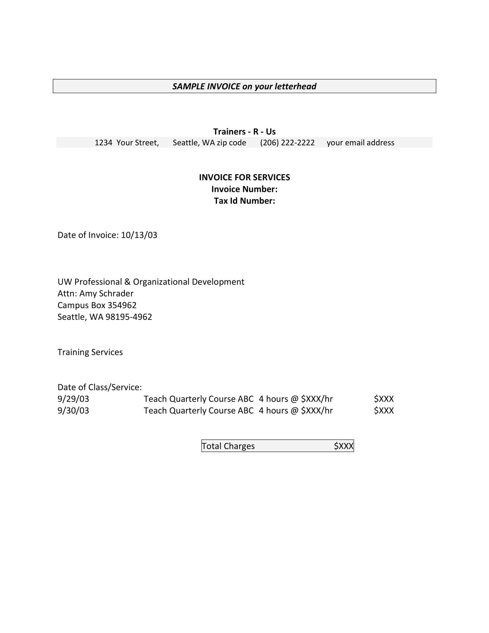 Free Printable Excel Invoice Template Free Printable Excel Invoice Template