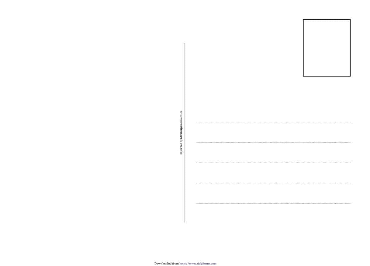 100 Free Printable Postcard Templates PDF Word 100 Free Printable Postcard Templates PDF Word