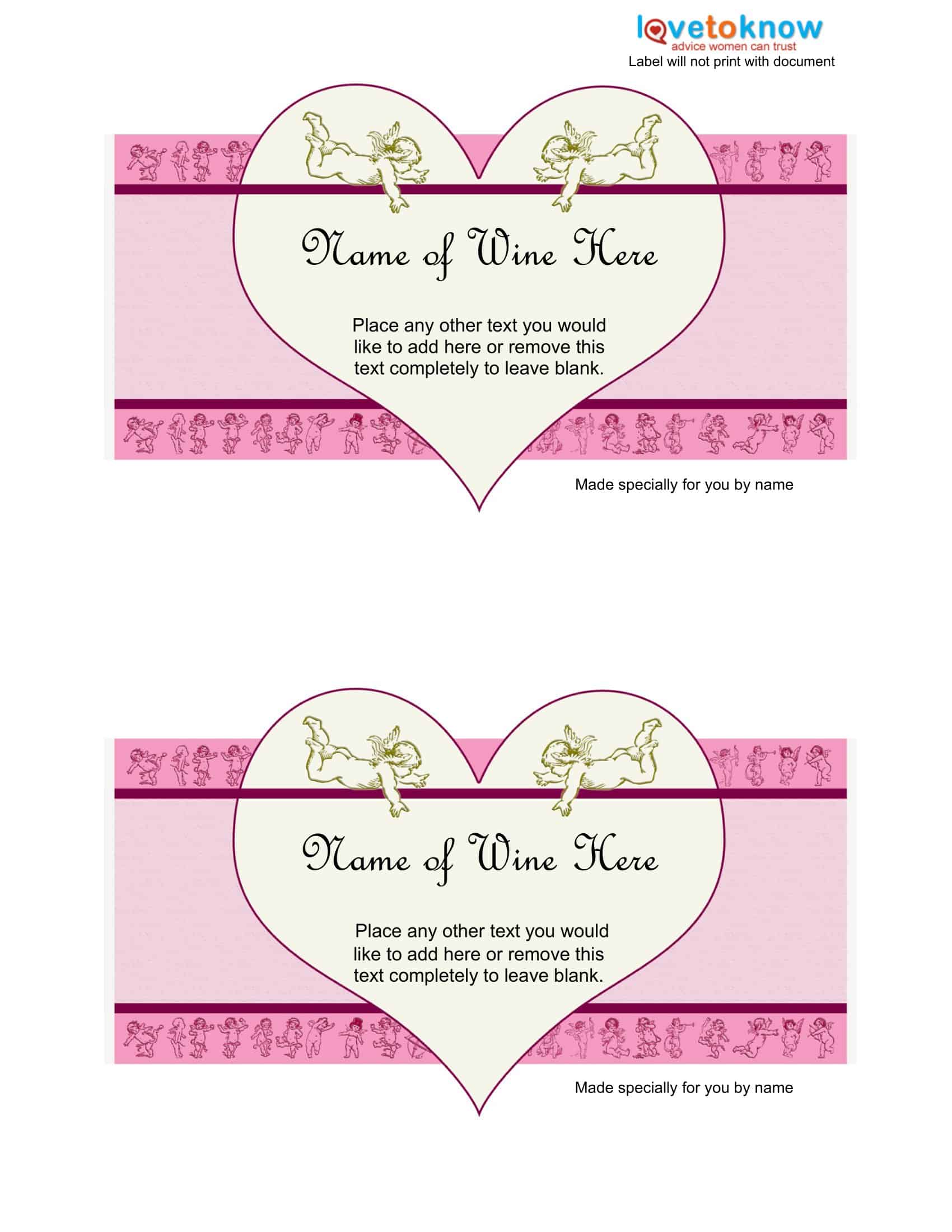 Free Wine Label Blank Free Wine Label Blank