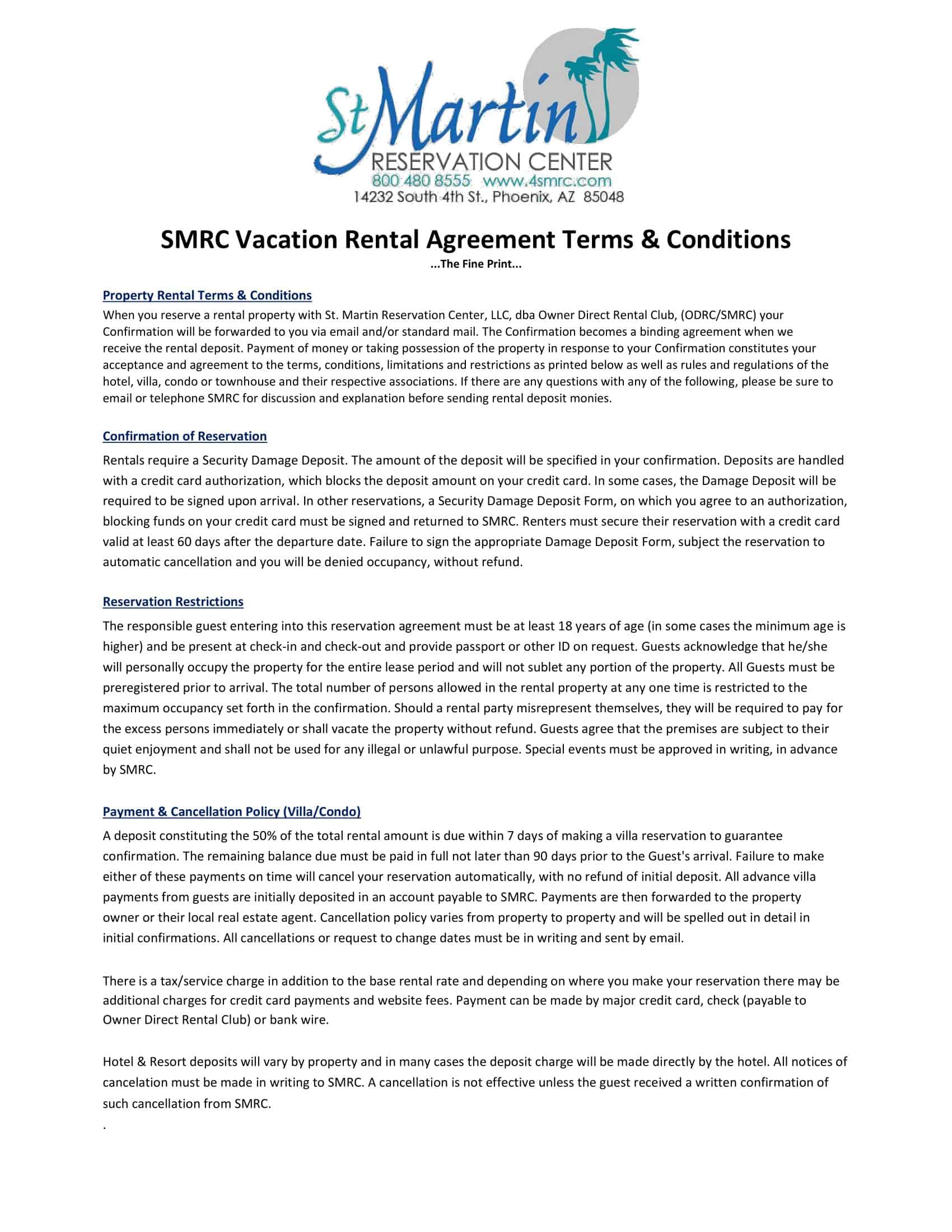 Fully Editable Vacation Rental Agreement Fully Editable Vacation Rental Agreement