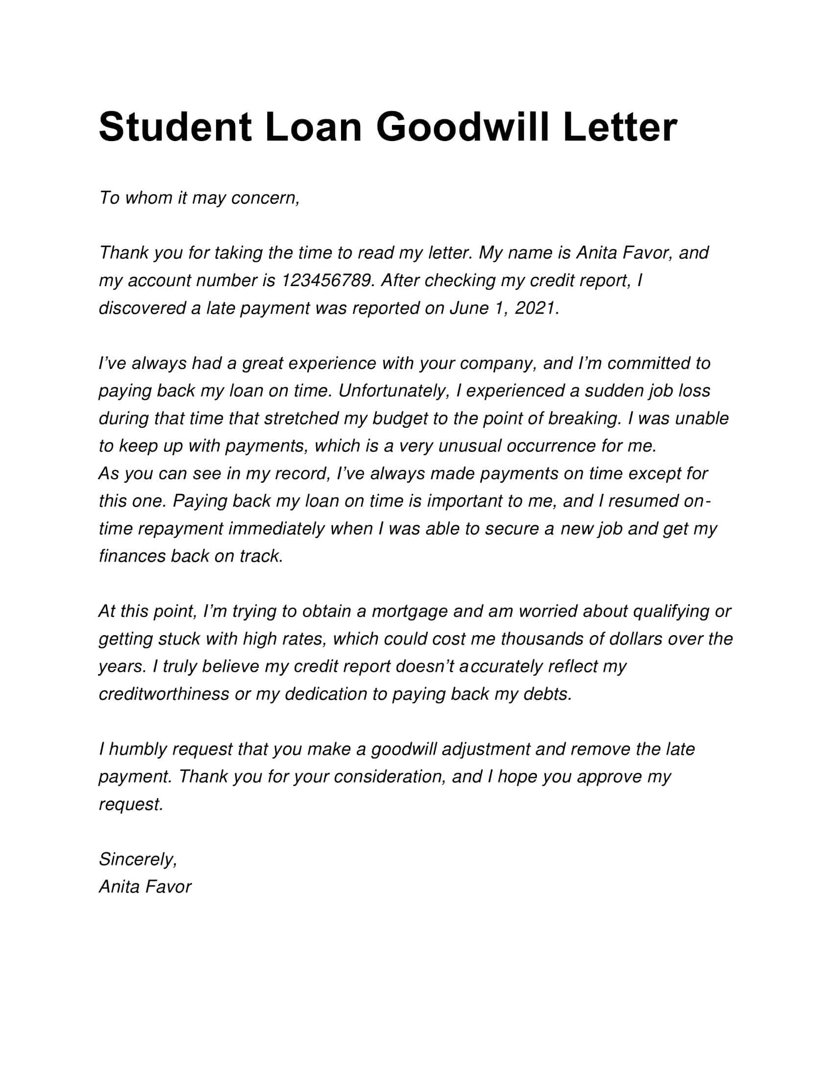 Goodwill Letter PDF Free Sample Goodwill Letter PDF Free Sample