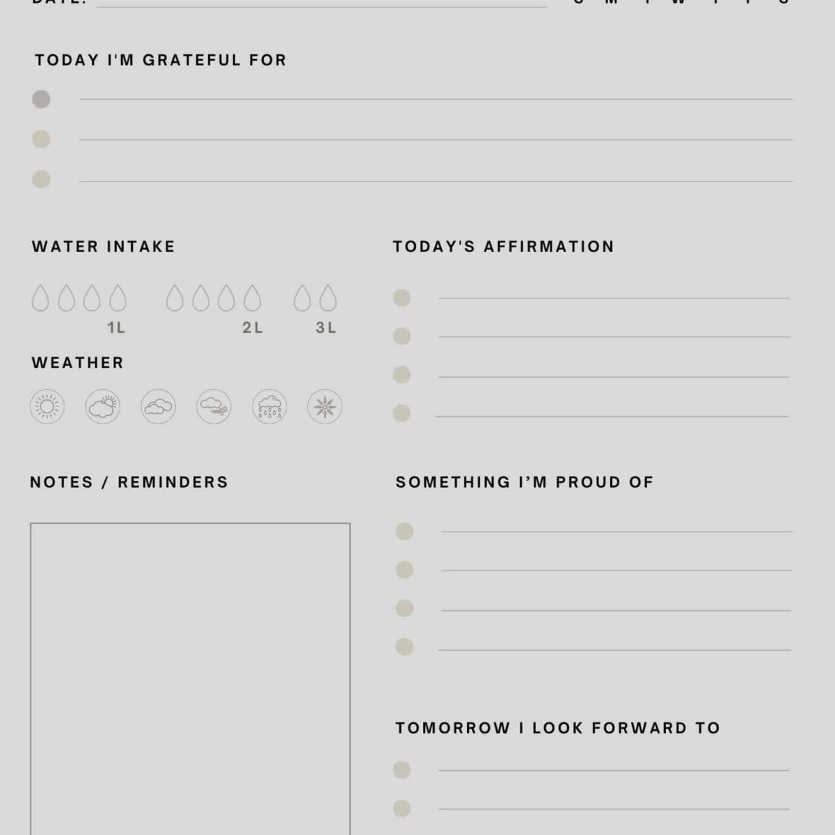 Free Printable Bullet Journal Templates [PDF, Word, Excel] / Organize ...