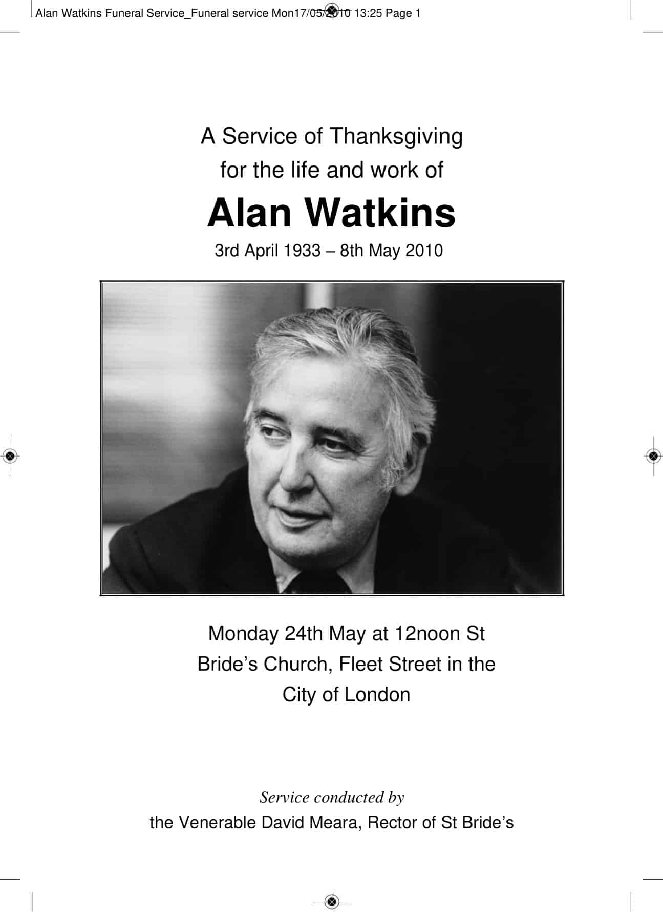 High-quality Funeral Program Template High-quality Funeral Program Template