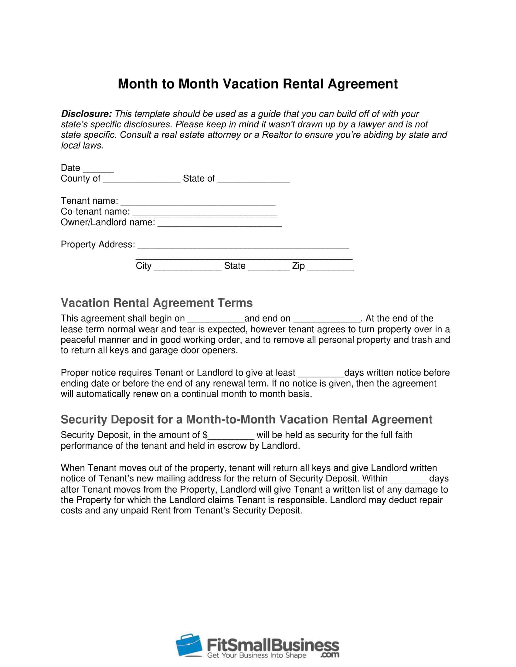 Instant Download Vacation Rental Agreement PDF Instant Download Vacation Rental Agreement PDF