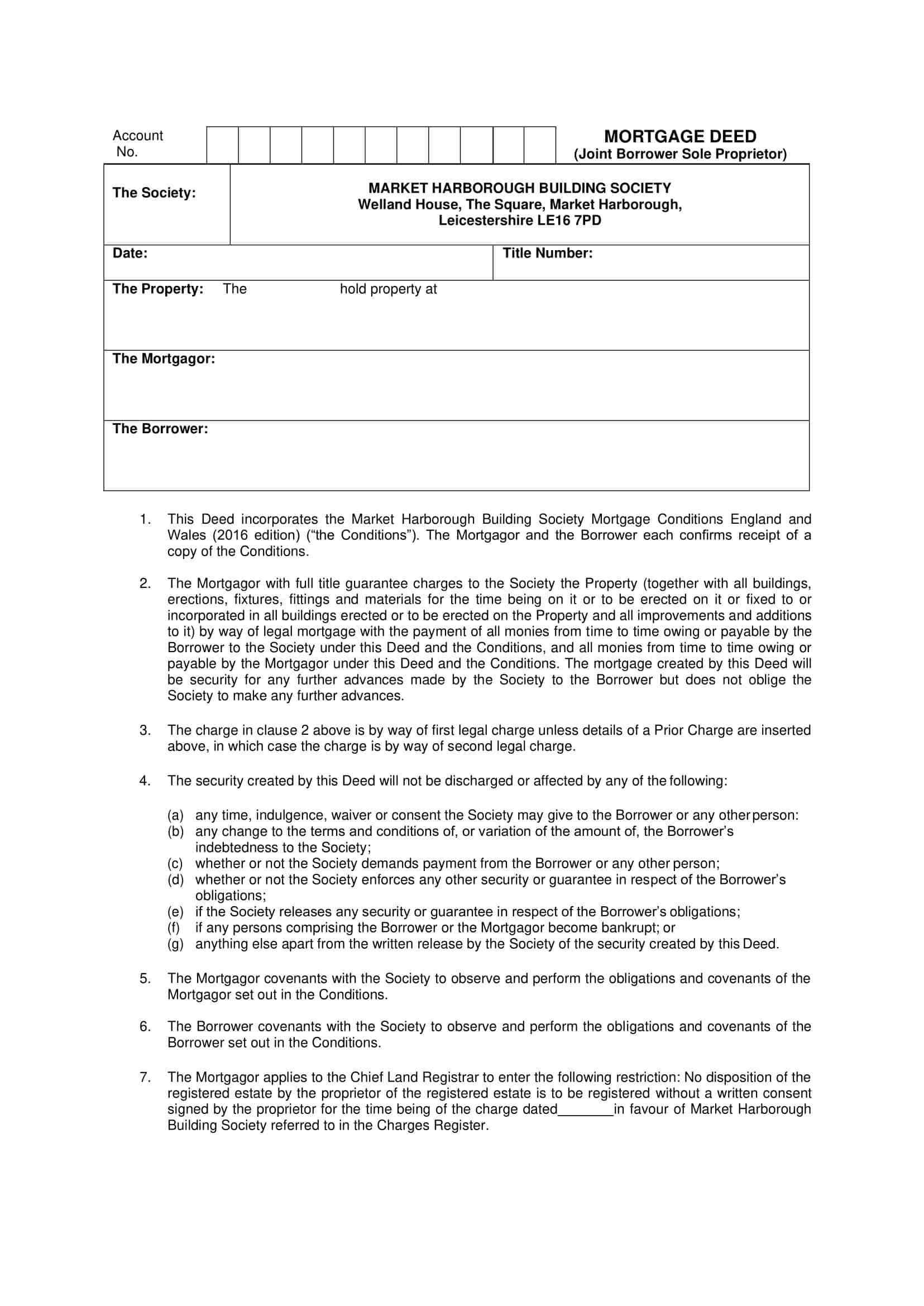 Mortgage Deed Template PDF Free Mortgage Deed Template PDF Free