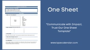 Free Printable One Sheet Templates [PDF, Word]