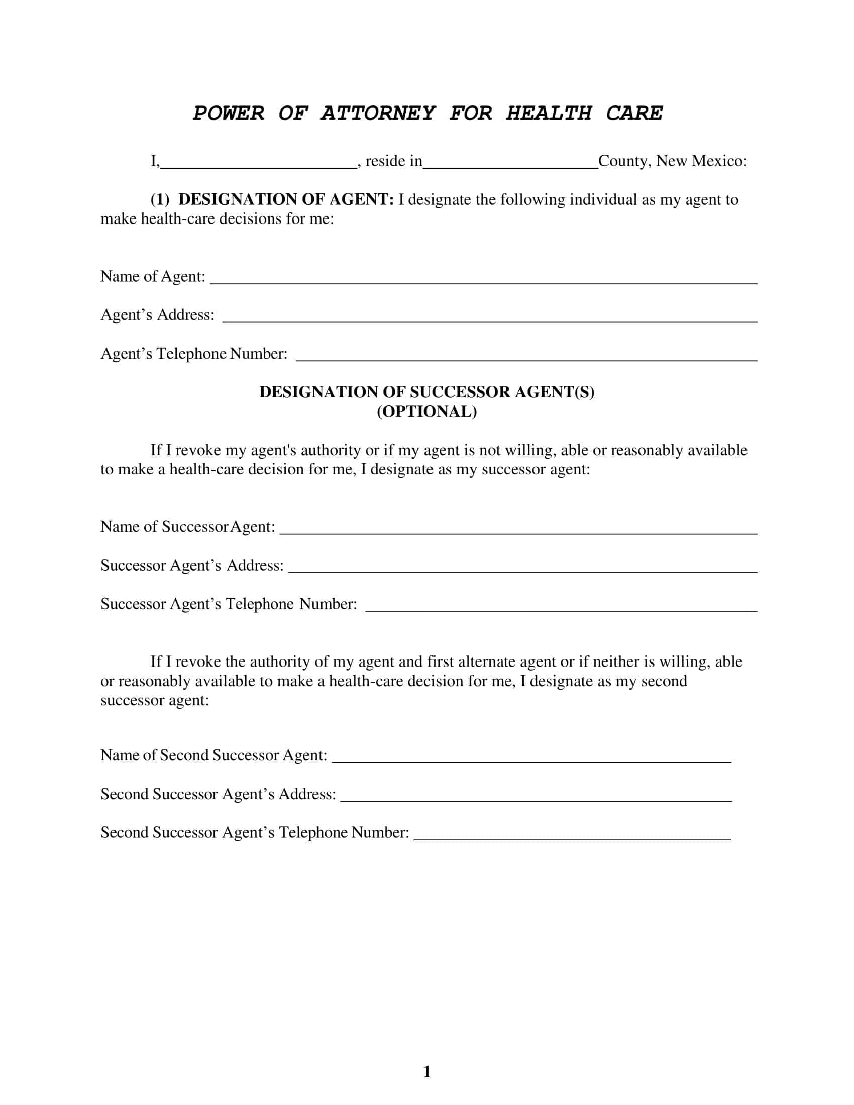 Free Medical Power Of Attorney Printable Form Printables For Everyone