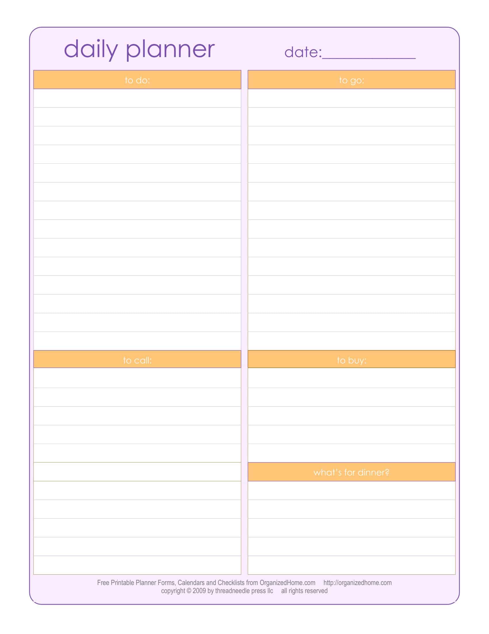 PDF Daily Planner PDF Daily Planner