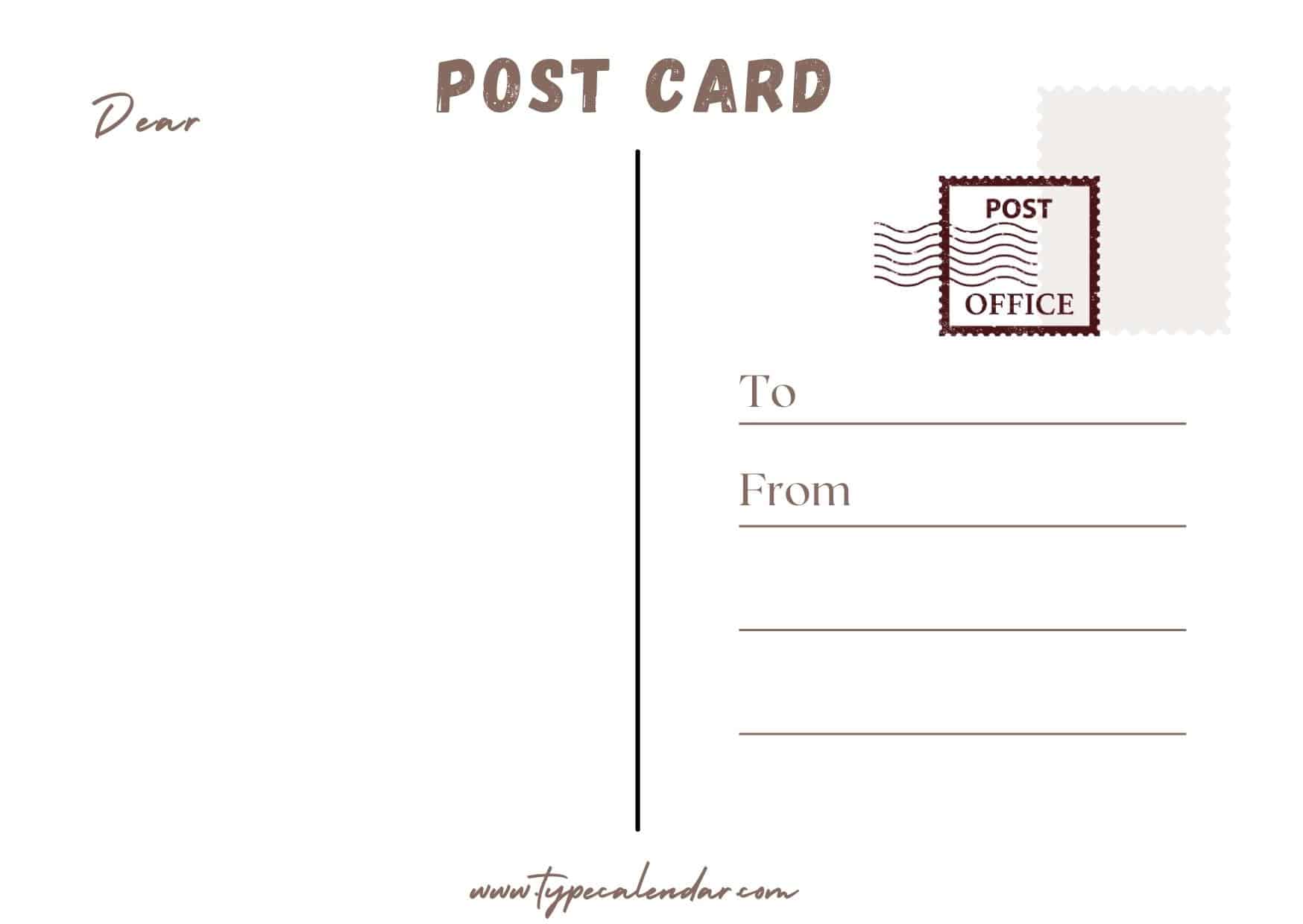 100 Free Printable Postcard Templates PDF Word 100 Free Printable Postcard Templates PDF Word