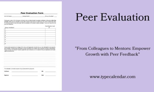 Free Printable Peer Evaluation Templates [PDF, Excel] / Students, Group Work
