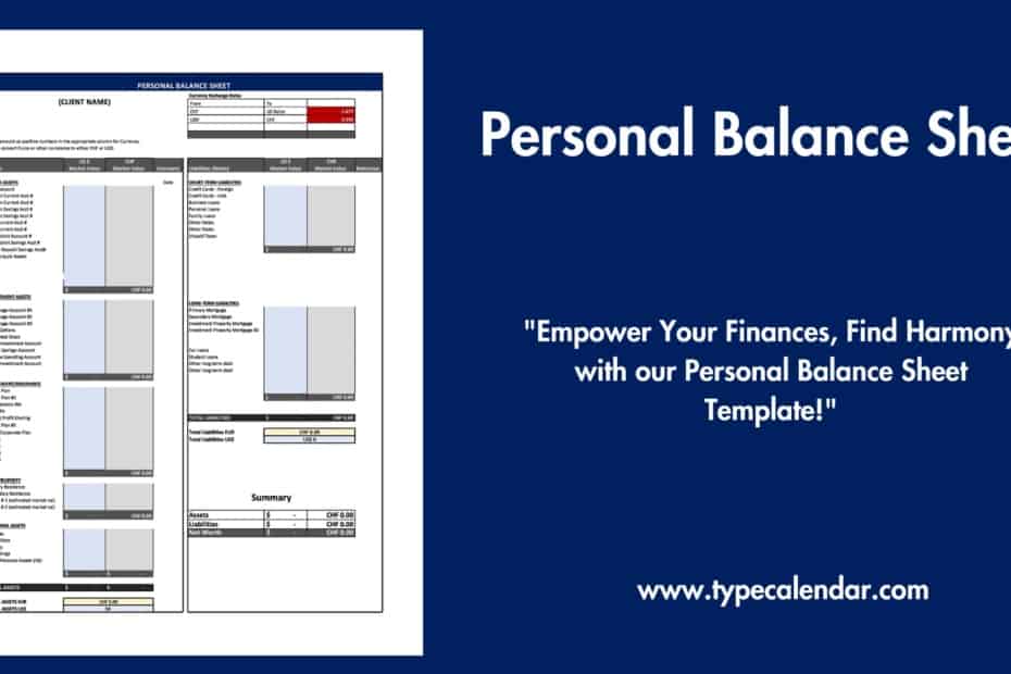 Personal Balance Sheet