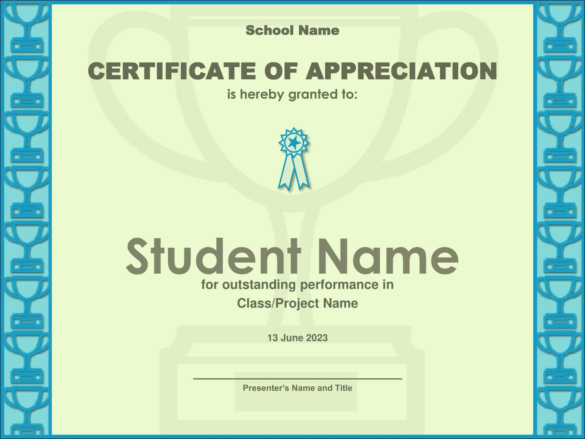 Printable Certificate of Appreciation in PDF Printable Certificate of Appreciation in PDF
