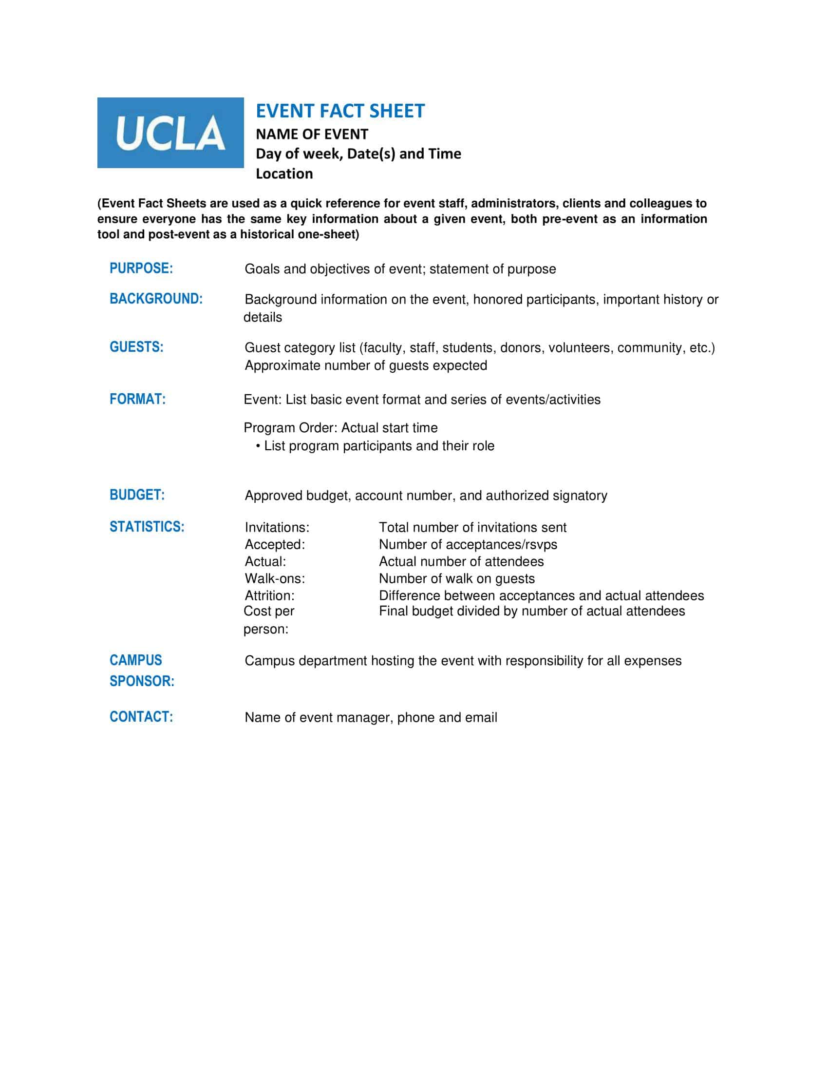 Printable Editable Fact Sheet Template Printable Editable Fact Sheet Template