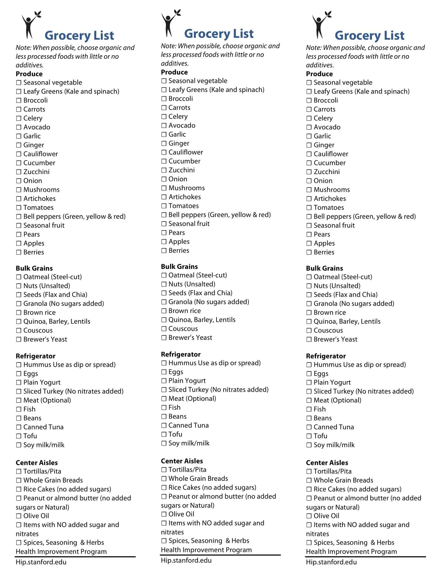 Printable Grocery List Excel Printable Grocery List Excel