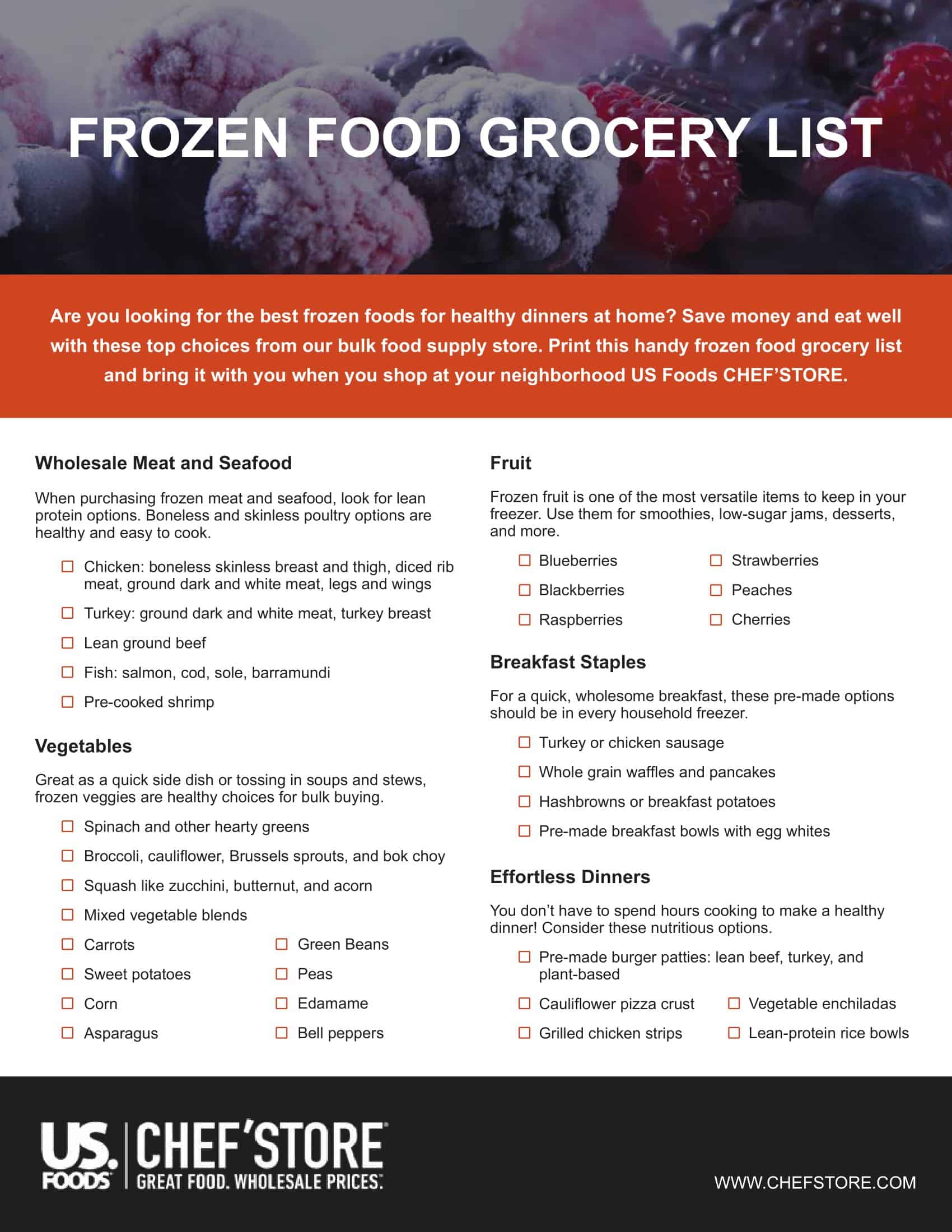 Printable Grocery List Printable Grocery List