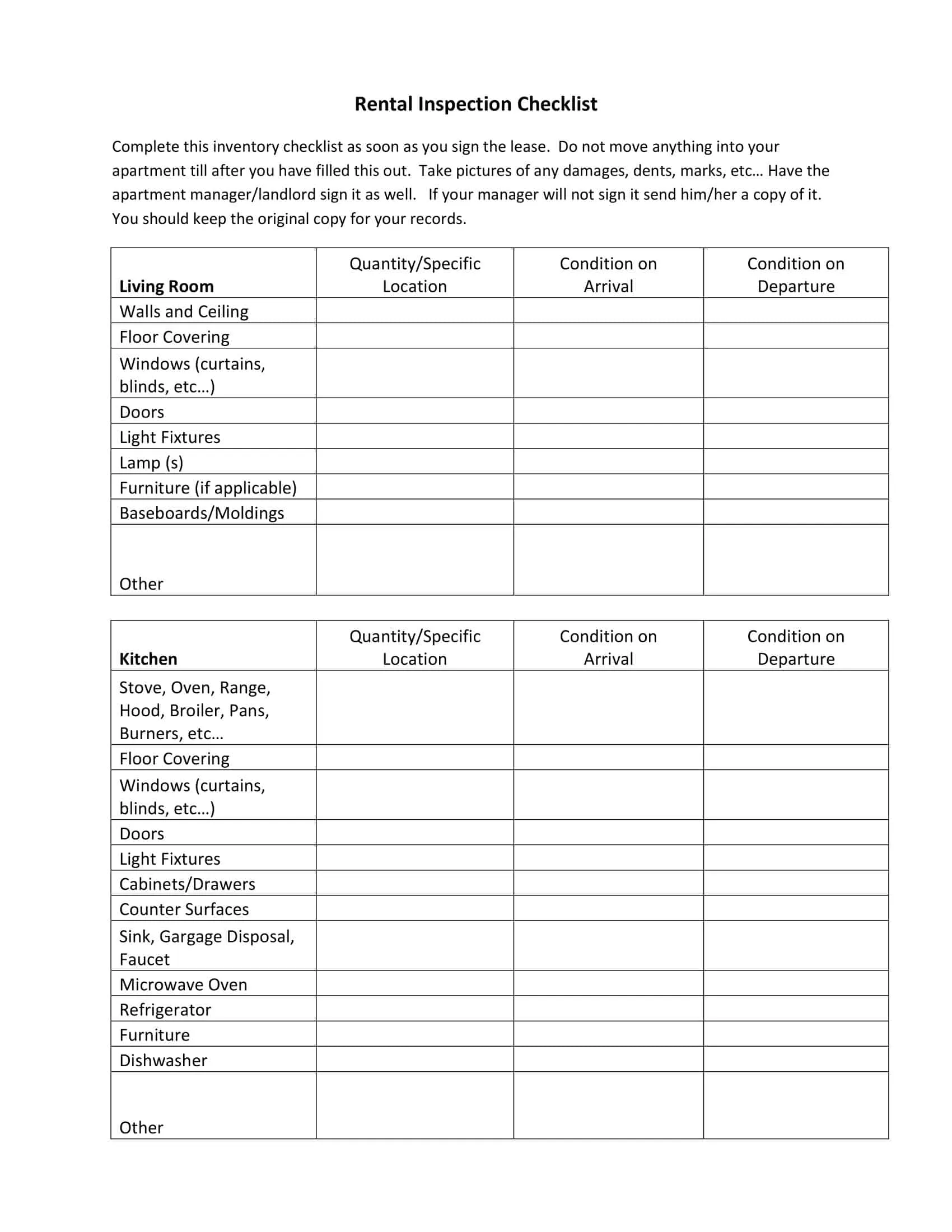 Printable Home Inspection Form Printable Home Inspection Form