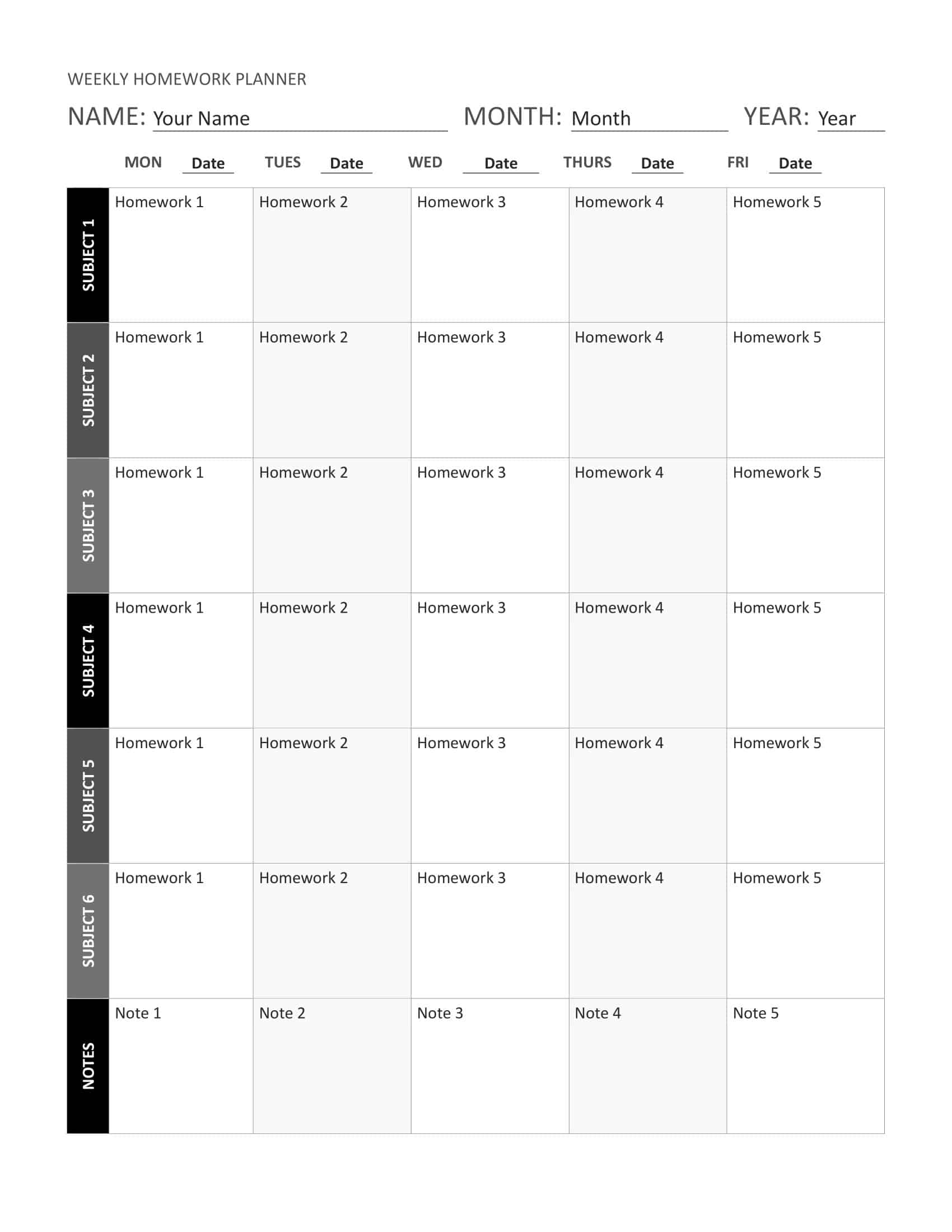 free-printable-homework-planner-templates-excel-pdf-word-cute