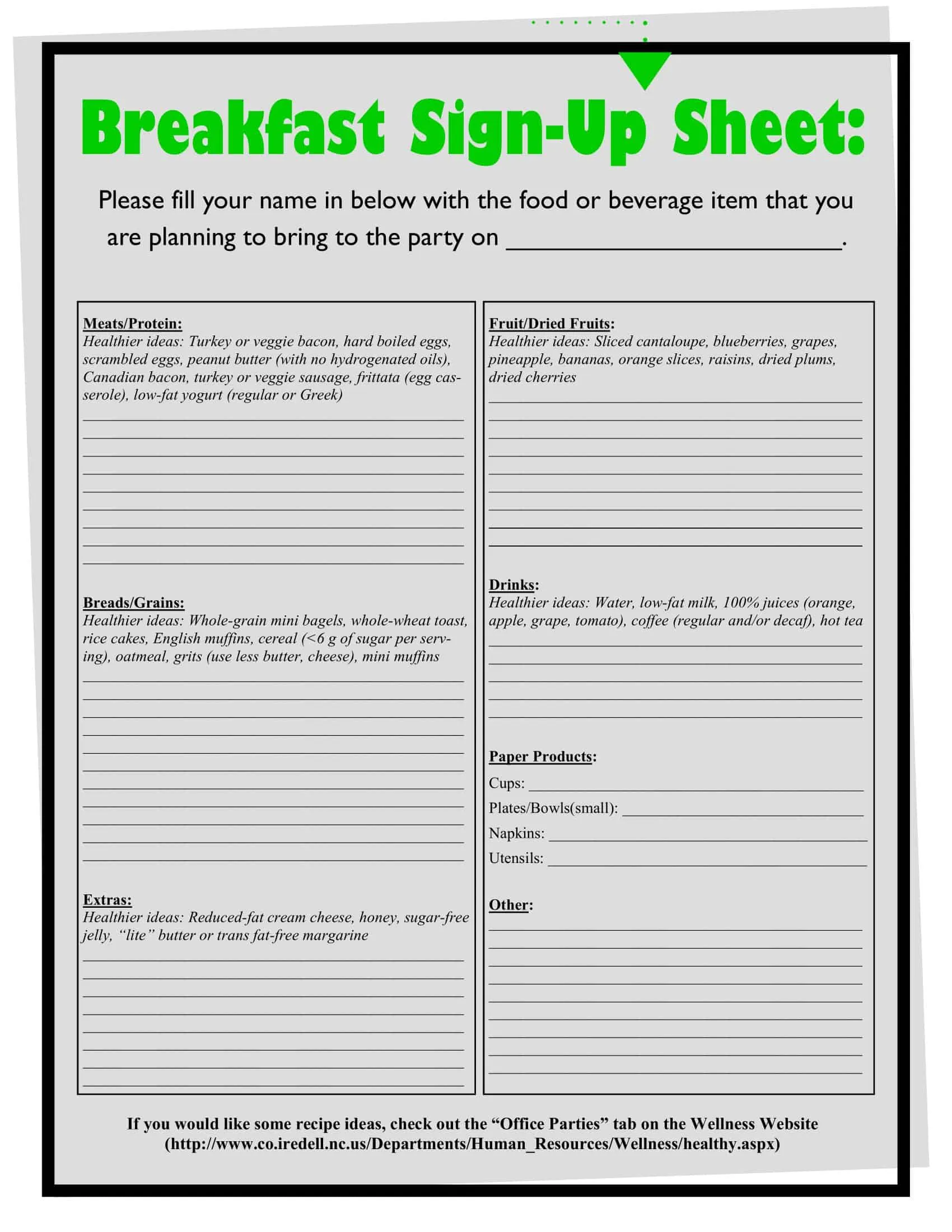Printable Sign up Sheet Template Printable Sign up Sheet Template