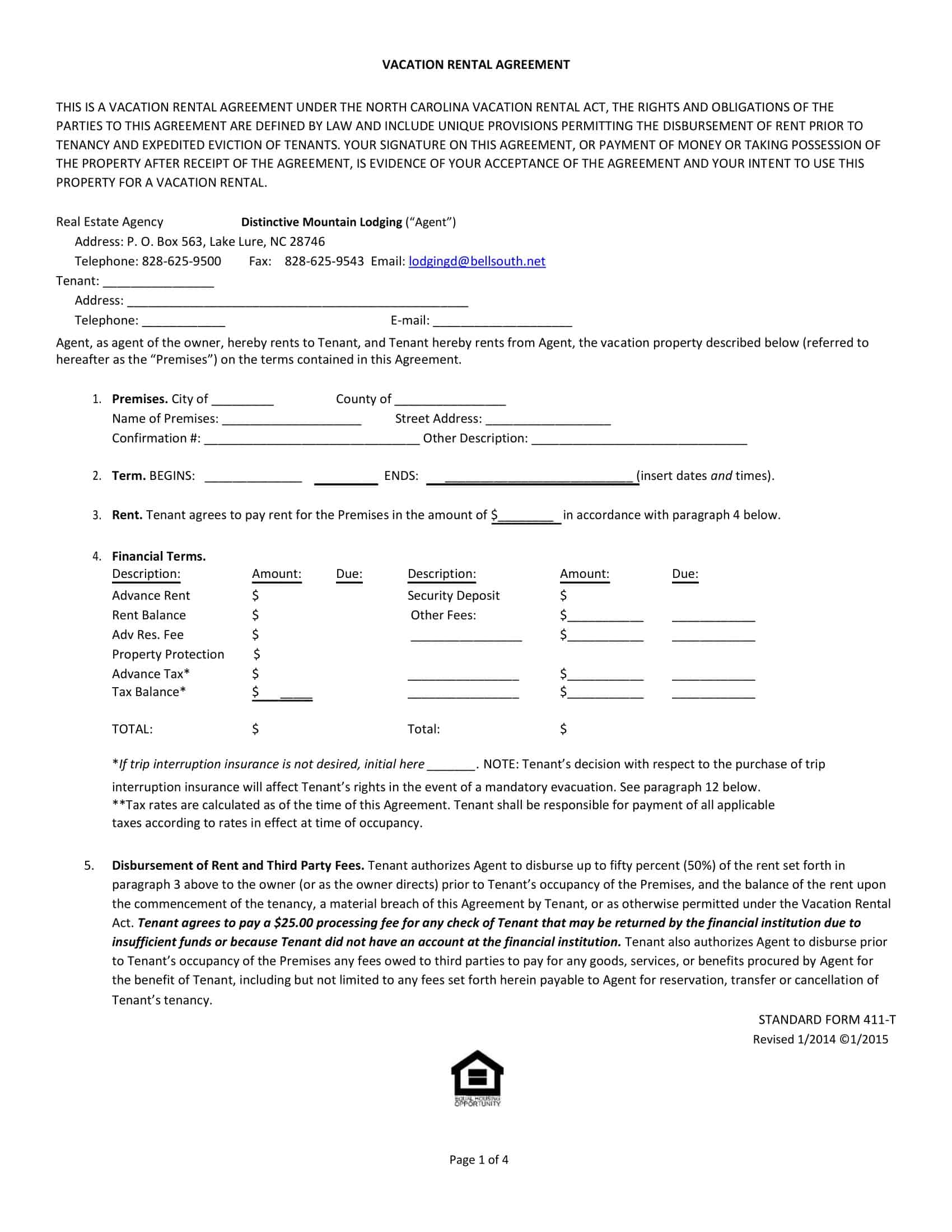 Printable Vacation Rental Agreement Printable Vacation Rental Agreement