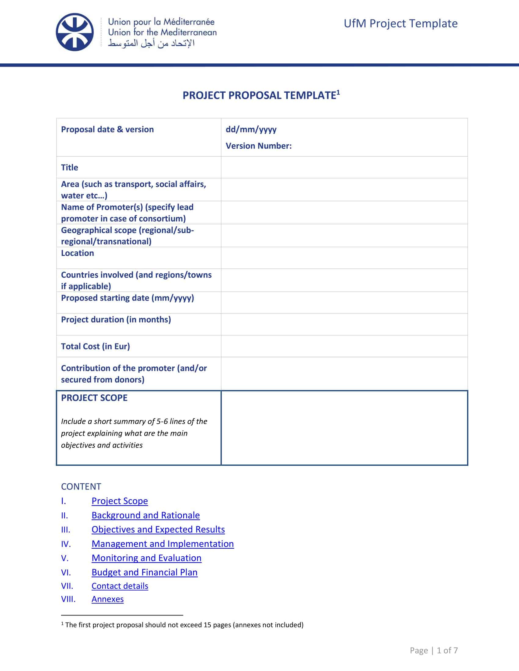Professional Project Proposal Template Professional Project Proposal Template