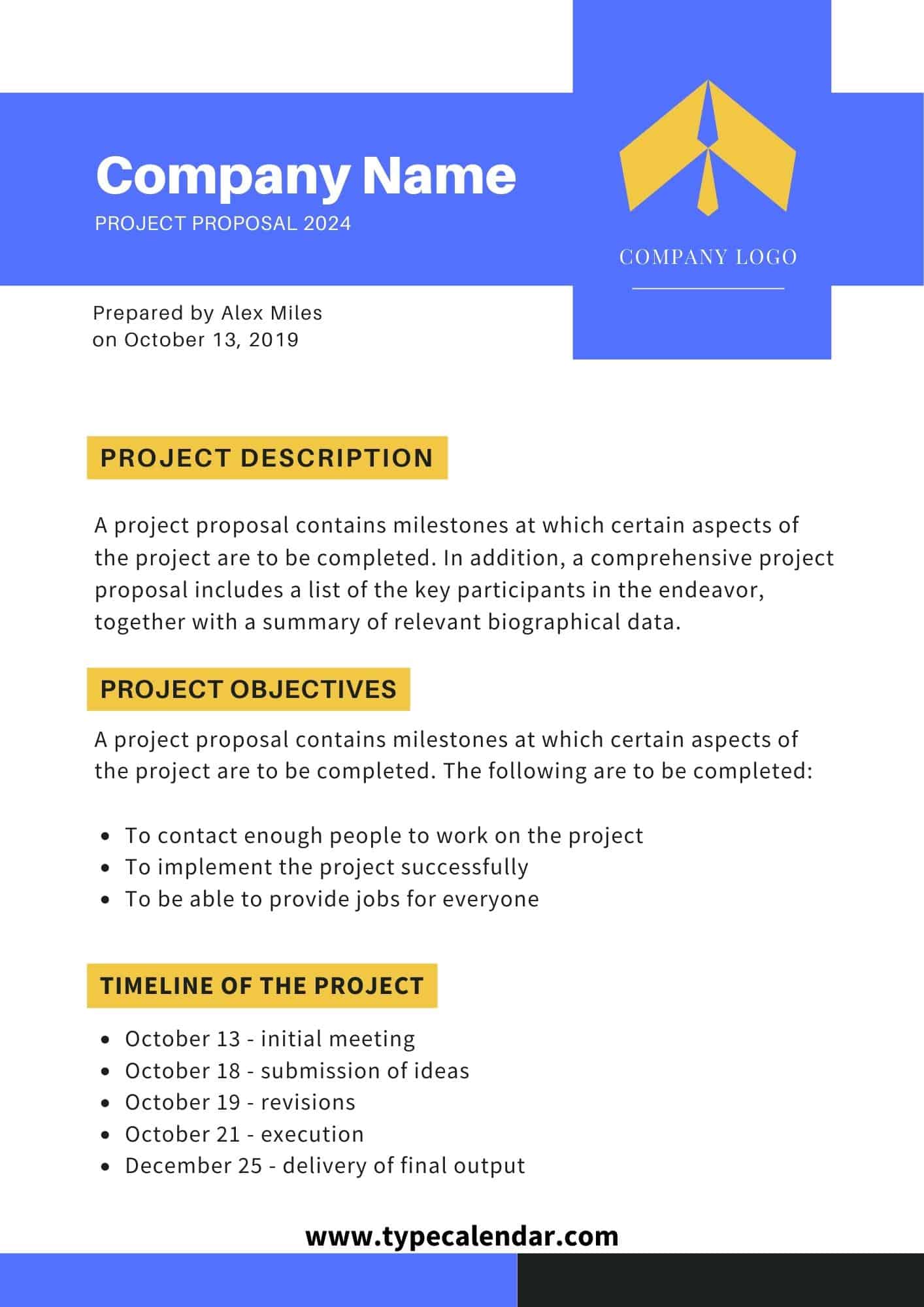 Project Proposal Template Project Proposal Template