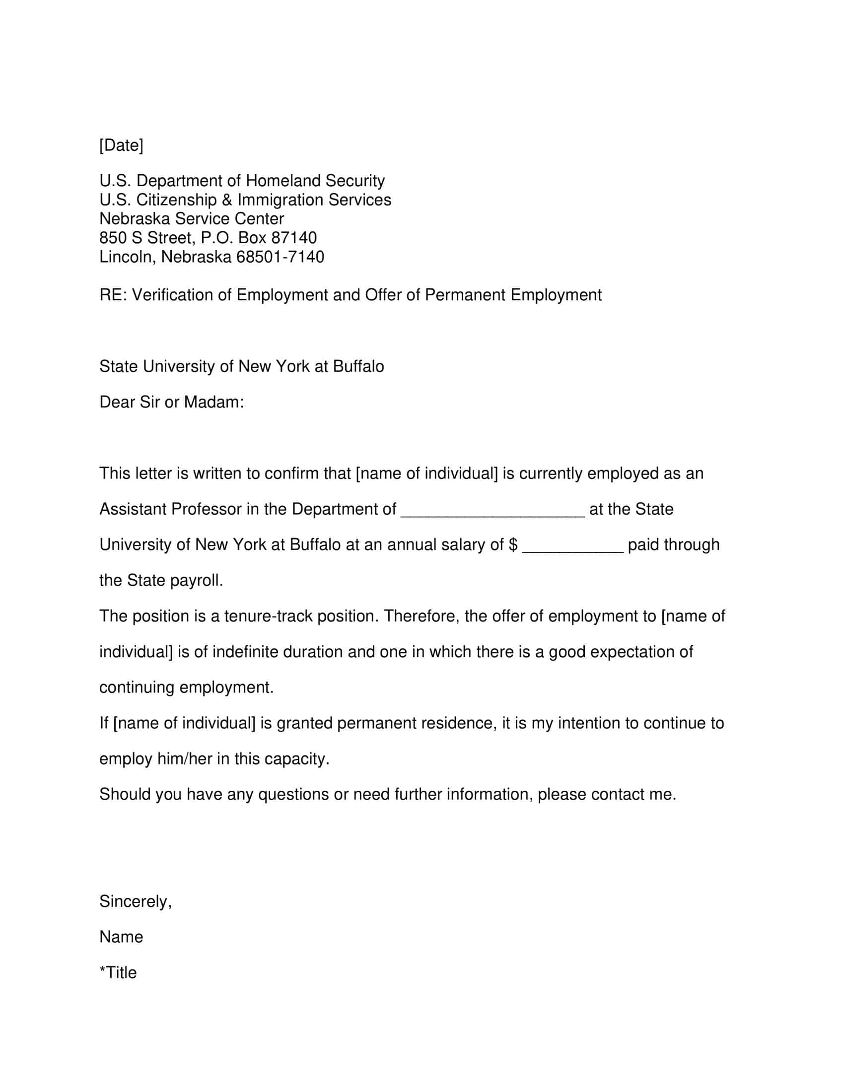 Proof of Employment Document Letter Proof of Employment Document Letter