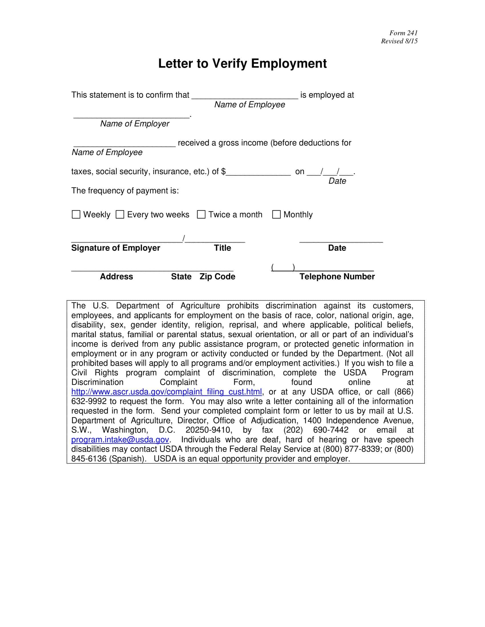 Proof of Employment Letter Format Proof of Employment Letter Format