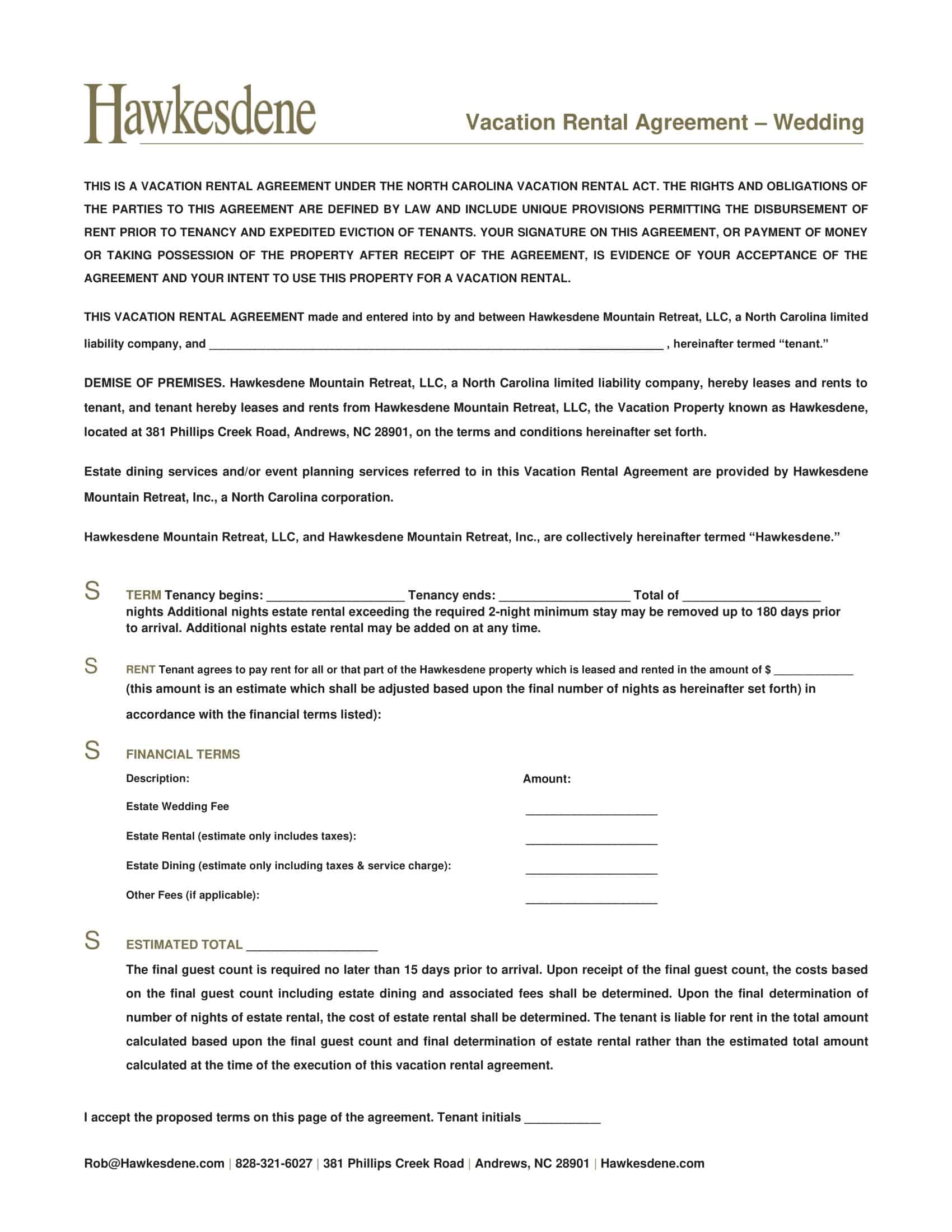 Ready-Made Blank Vacation Rental Agreement Ready-Made Blank Vacation Rental Agreement