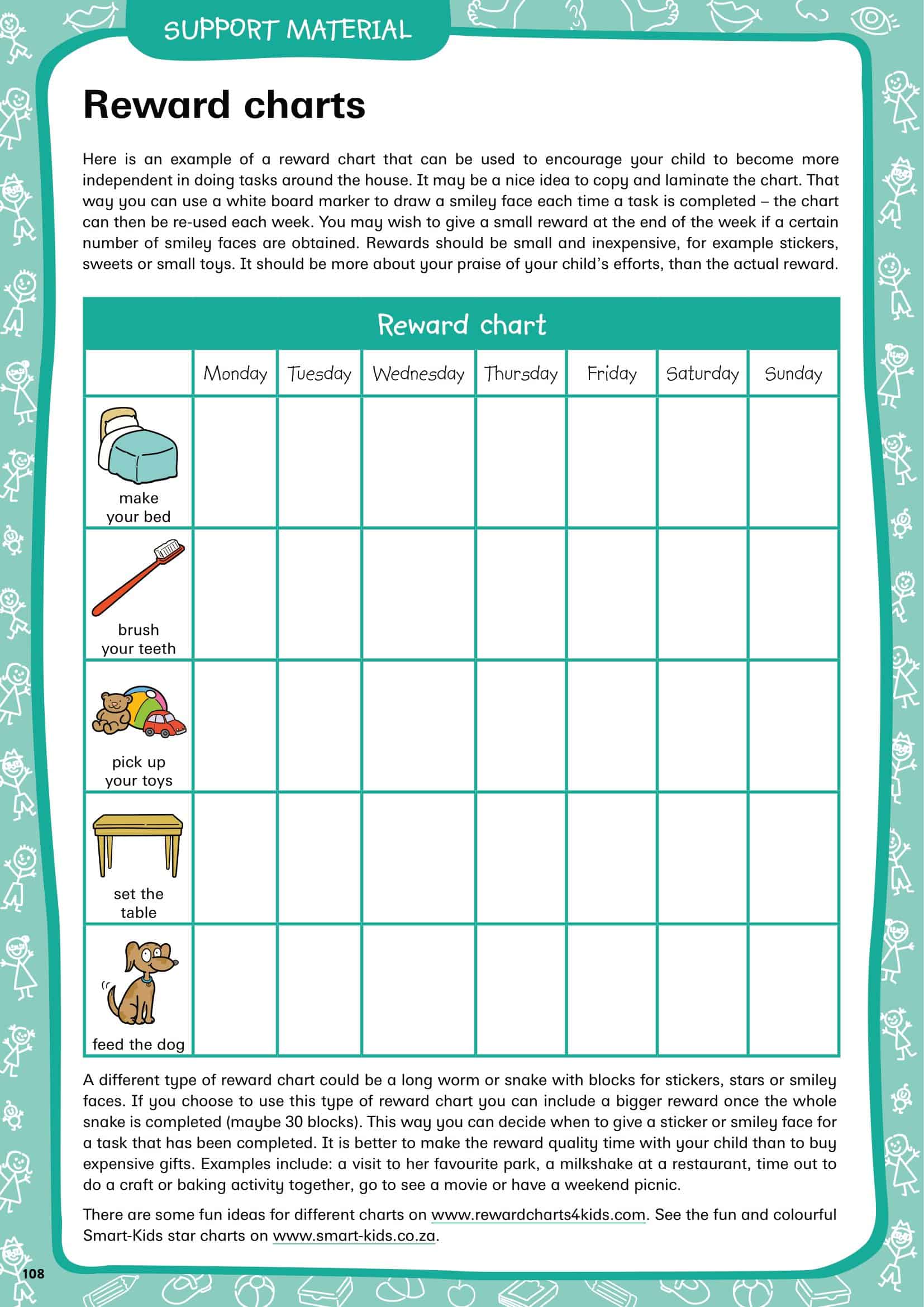 Reward Chart for Kids Printable Reward Chart for Kids Printable