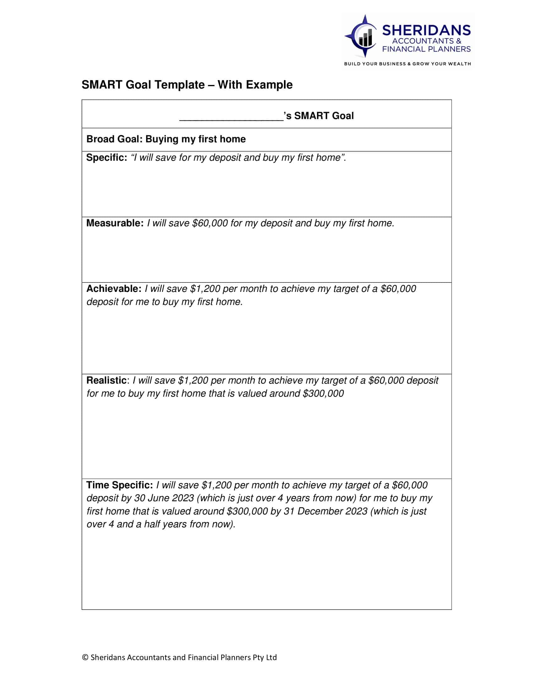 SMART Goals Example Editable PDF SMART Goals Example Editable PDF