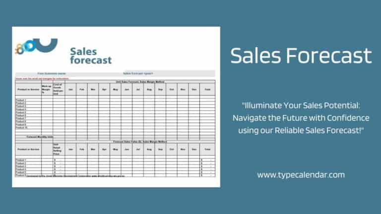 Free Printable Sales Forecast Templates [Word, Excel]