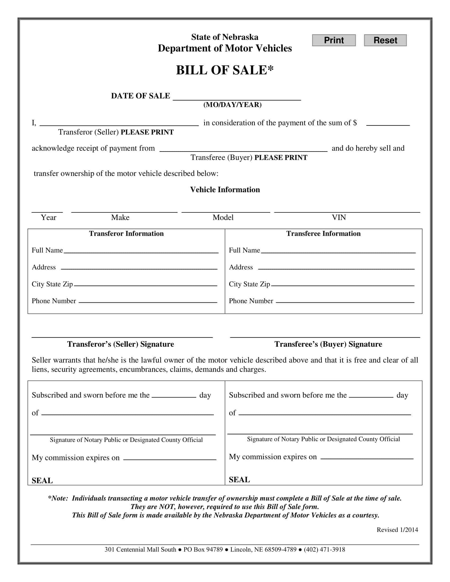 Sample Bill of Sale PDF Sample Bill of Sale PDF