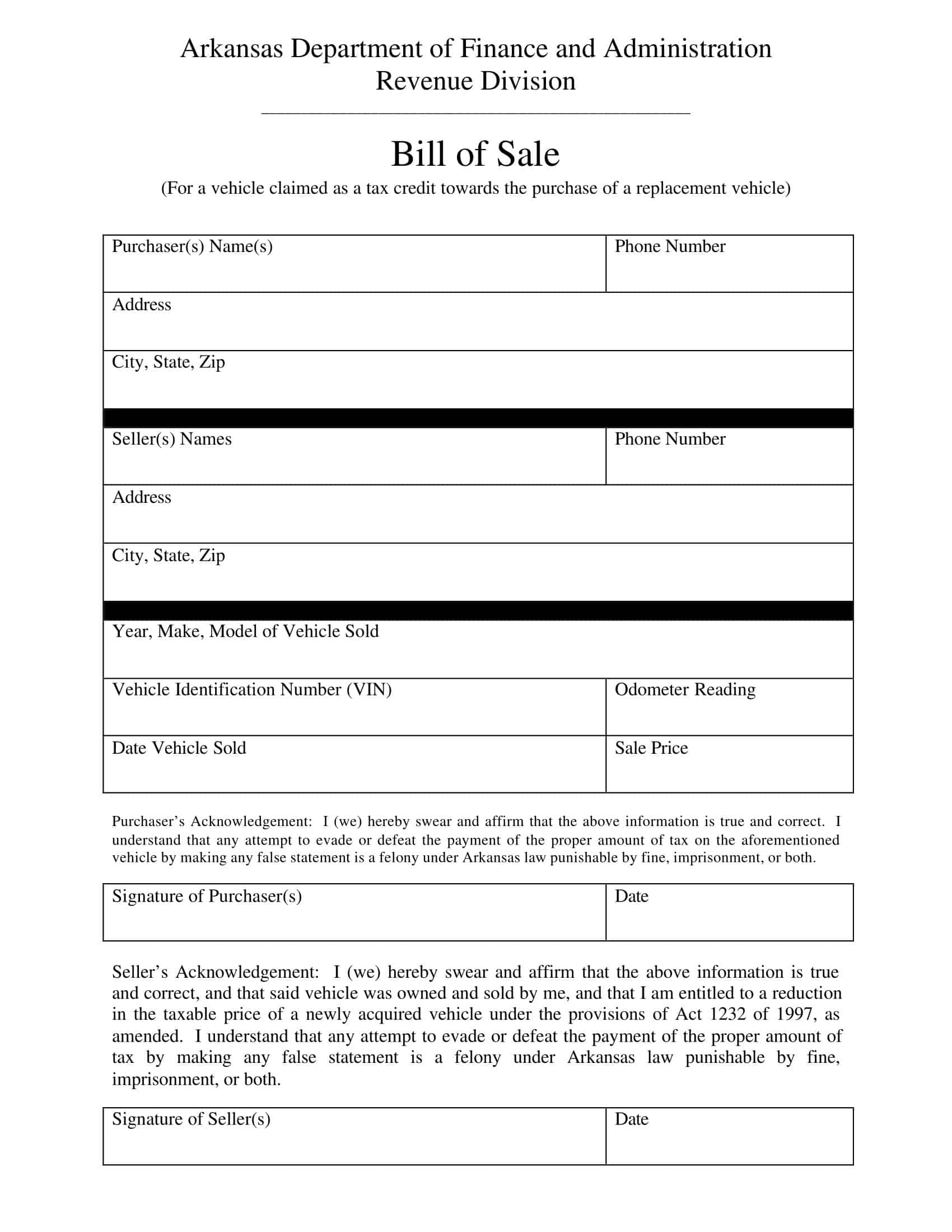 Sample Bill of Sale Word Sample Bill of Sale Word