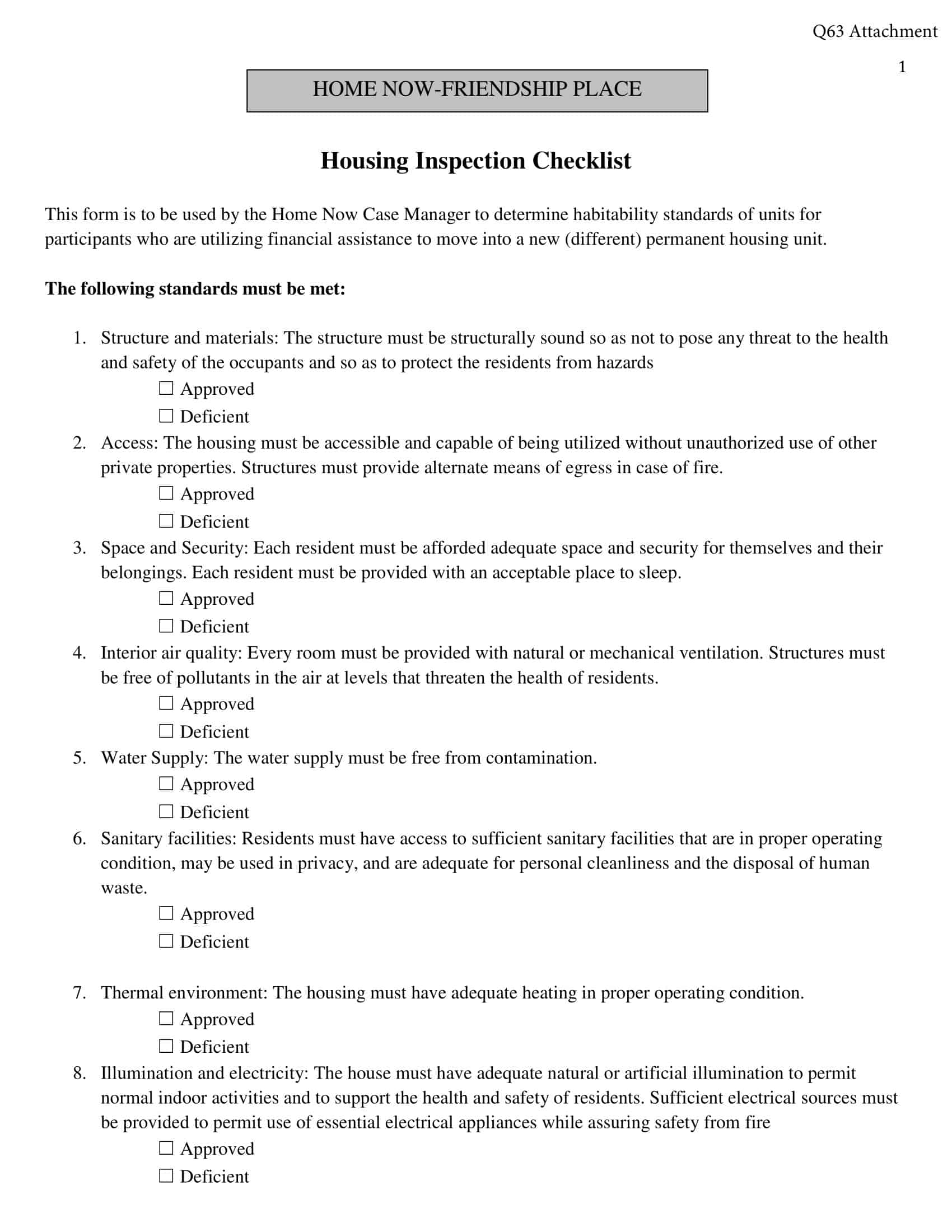 Sample Home Inspection Checklist Sample Home Inspection Checklist