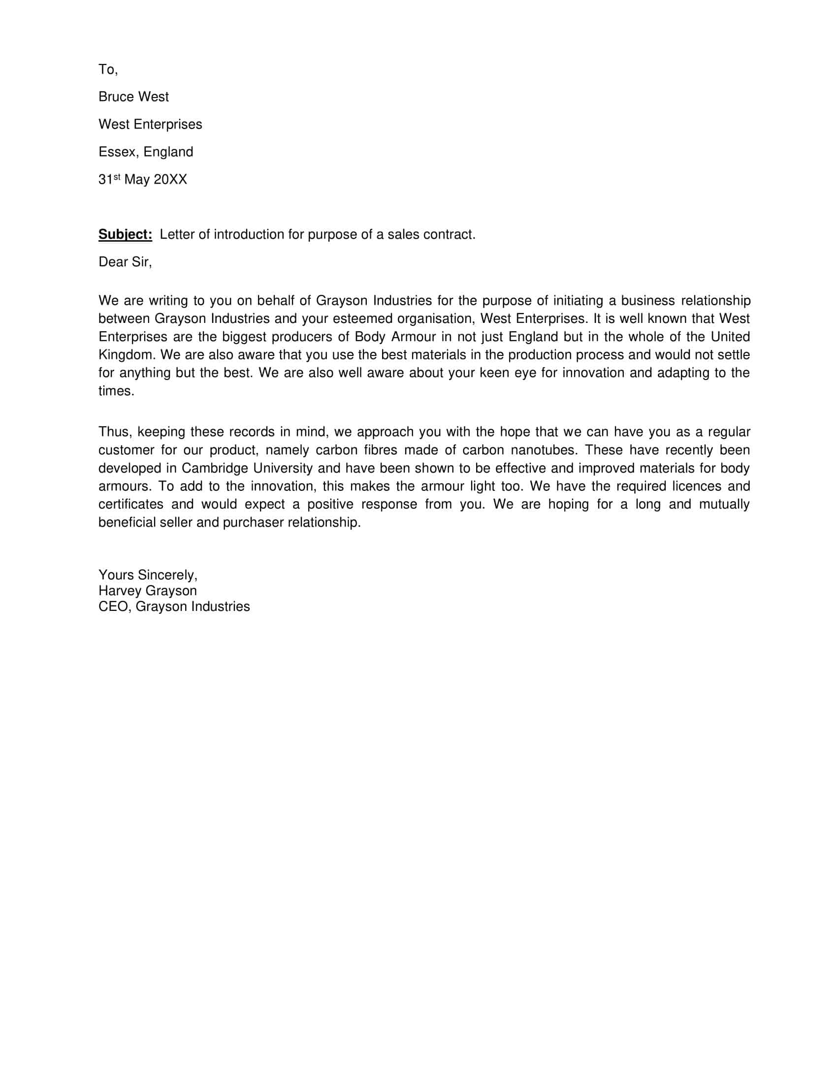 Sample PDF Letter of Introduction Sample PDF Letter of Introduction