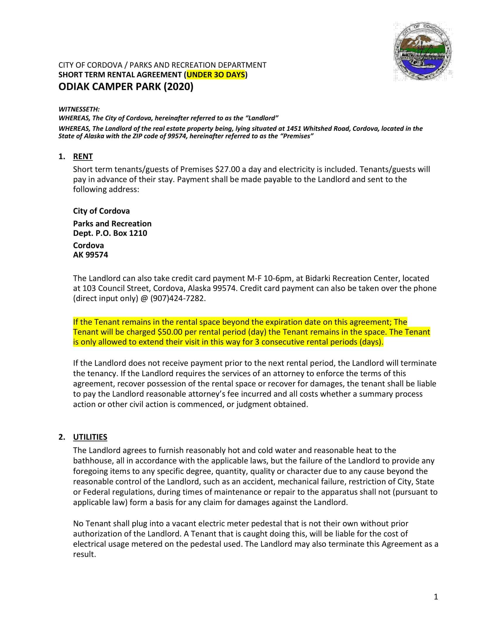 Sample Short Term Rental Agreement Template Sample Short Term Rental Agreement Template