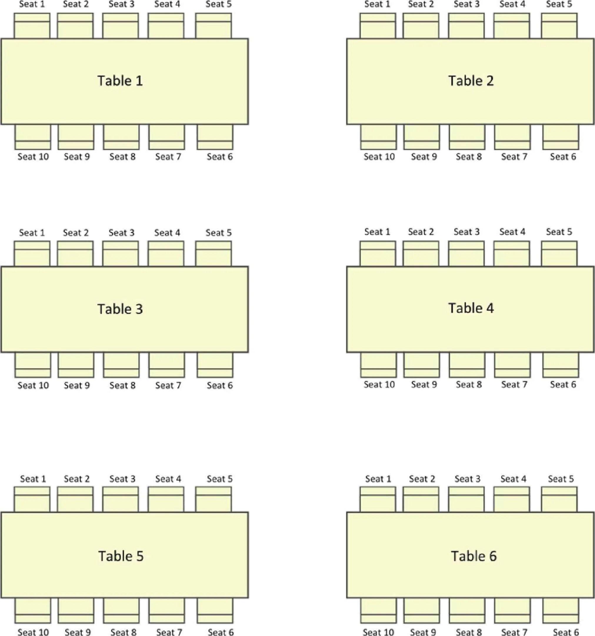 Seating Chart Editable Word Seating Chart Editable Word